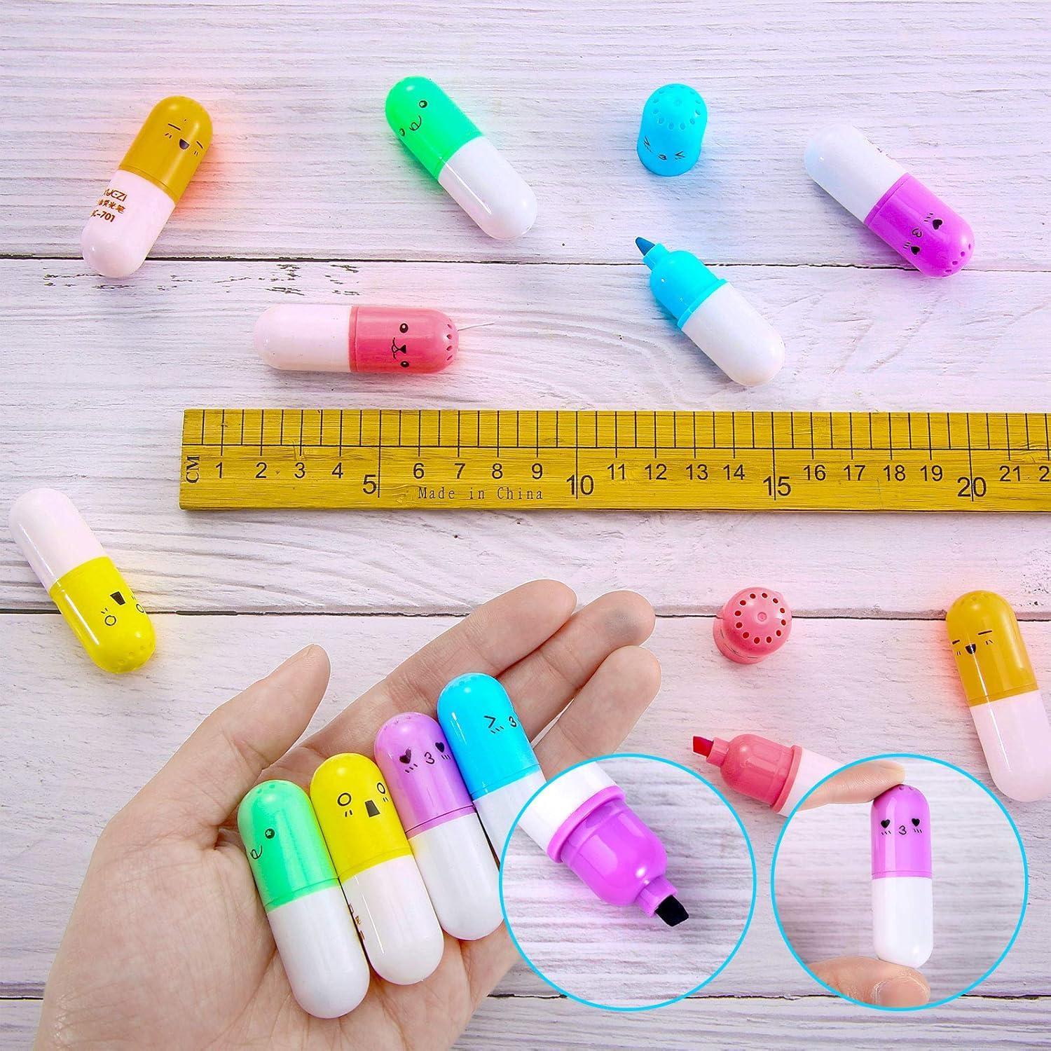 Bolígrafos Mini Kawaii Zonon 12 Pcs Fluorescentes 5 cm