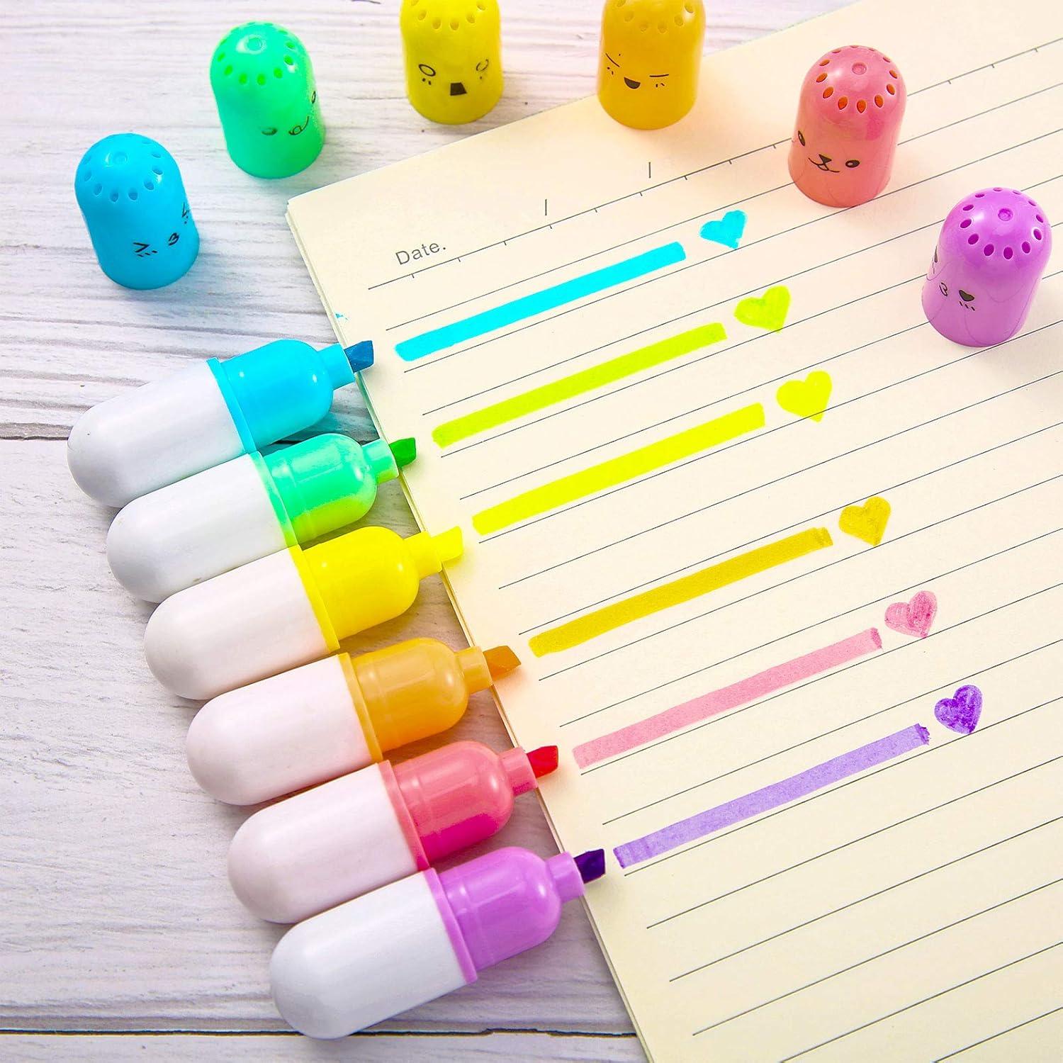 Bolígrafos Mini Kawaii Zonon 12 Pcs Fluorescentes 5 cm