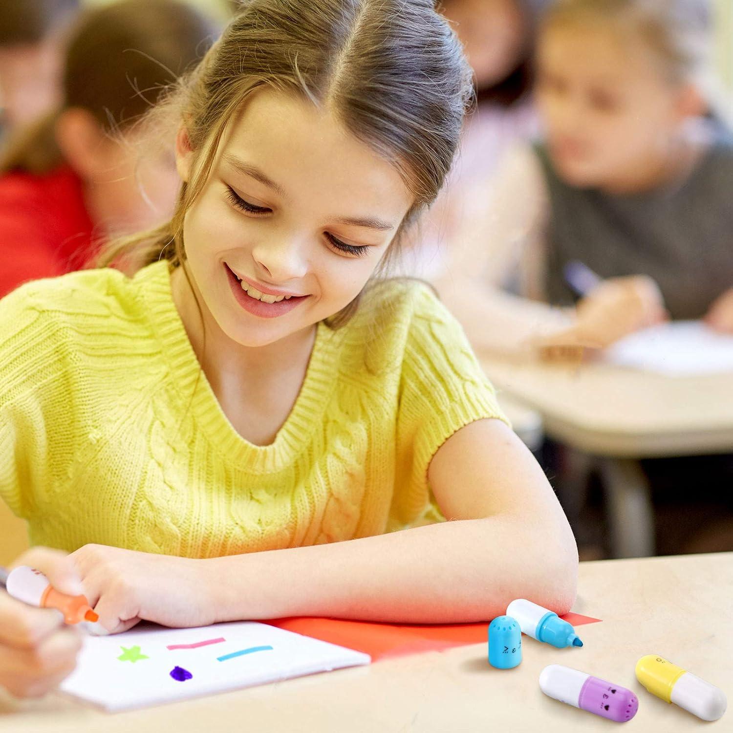 Bolígrafos Mini Kawaii Zonon 12 Pcs Fluorescentes 5 cm