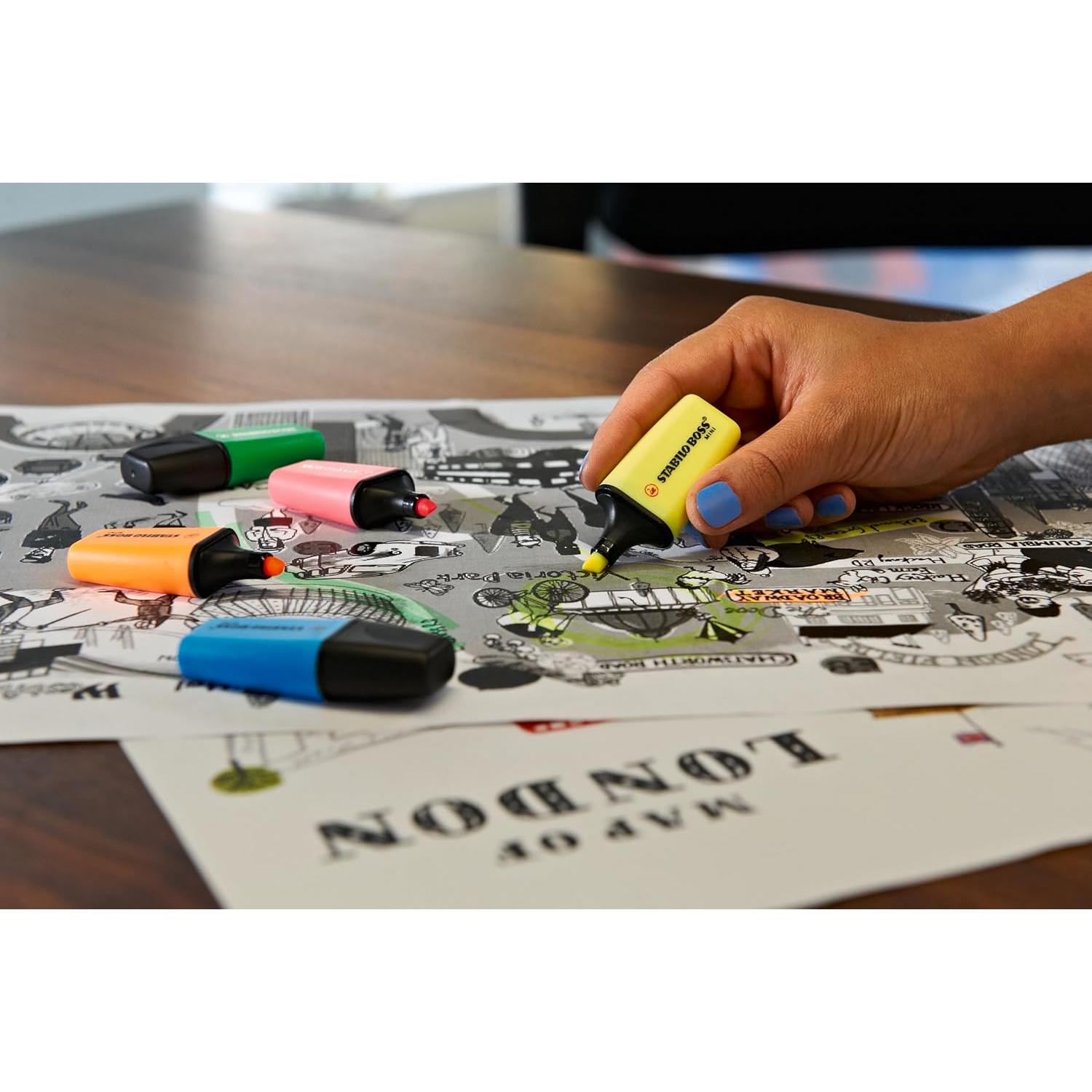 Juego de Resaltadores STABILO BOSS Mini 5 Colores