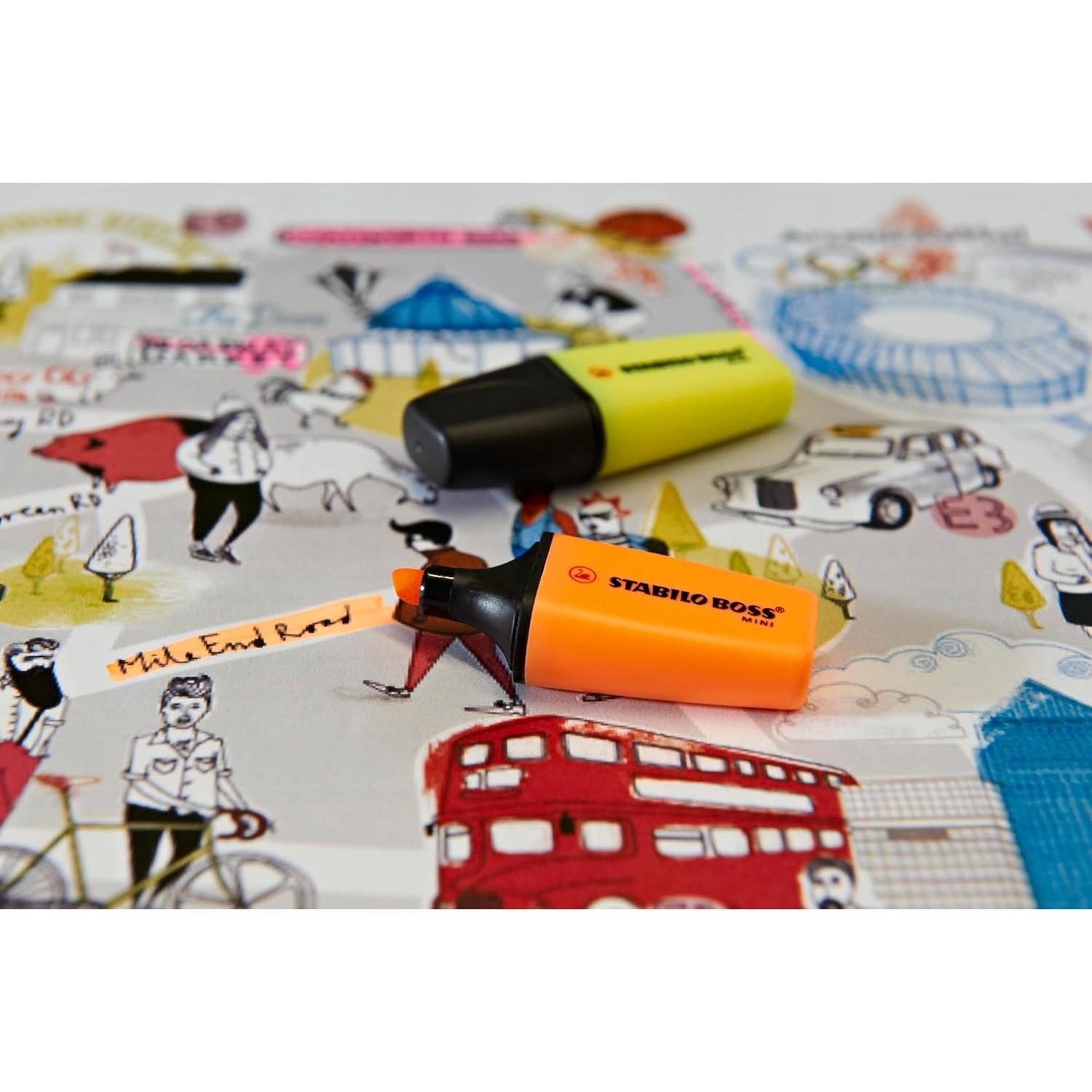 Juego de Resaltadores STABILO BOSS Mini 5 Colores