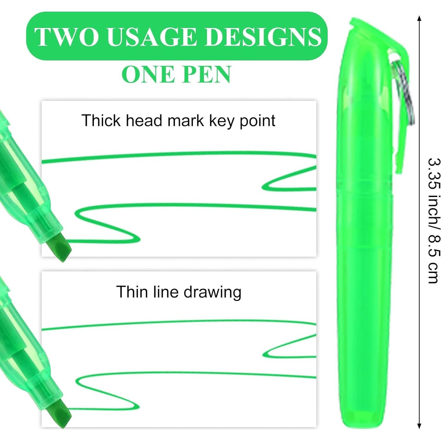120 Mini Marcadores Fluorescentes Tolare Punta Chisel 8.5cm