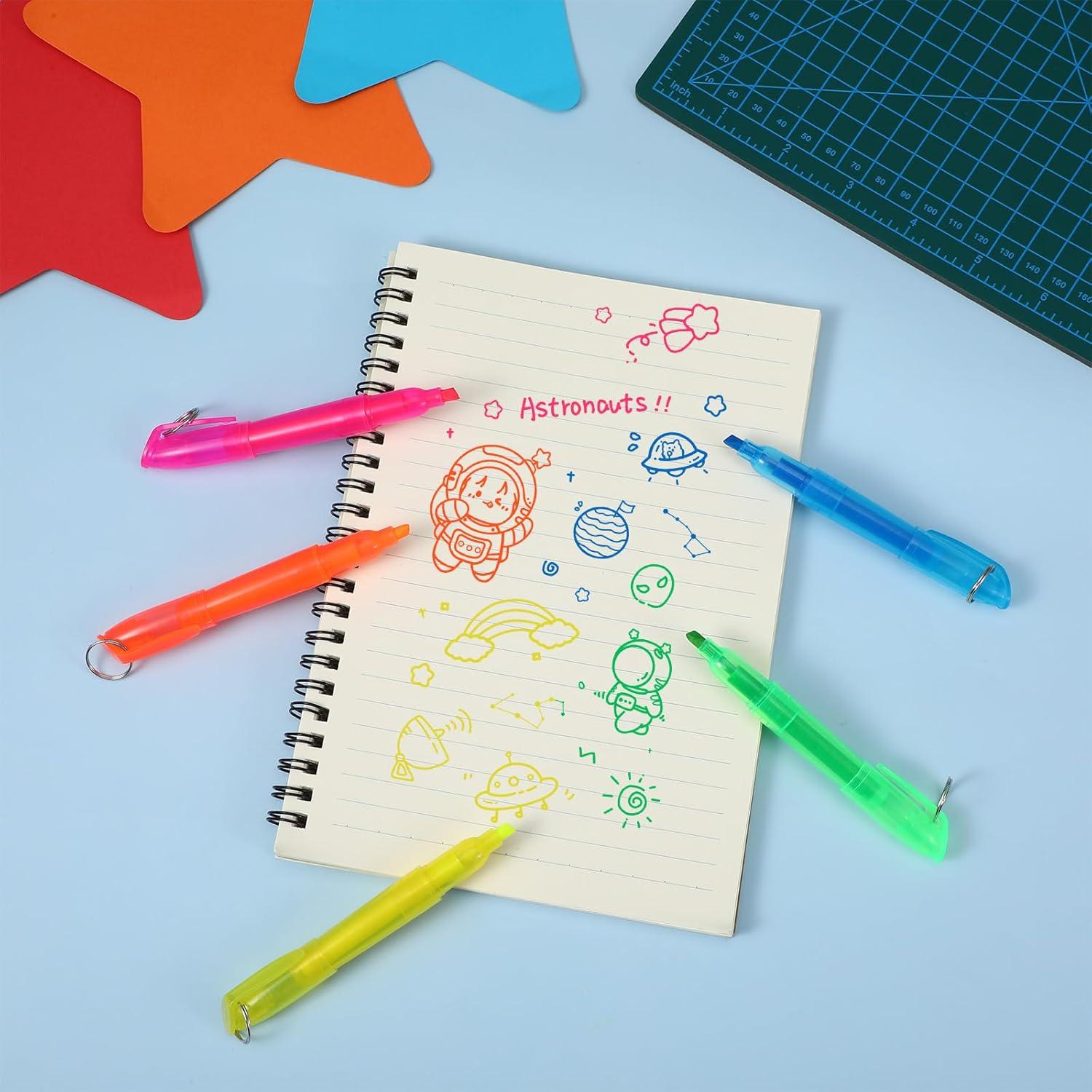 120 Mini Marcadores Fluorescentes Tolare Punta Chisel 8.5cm