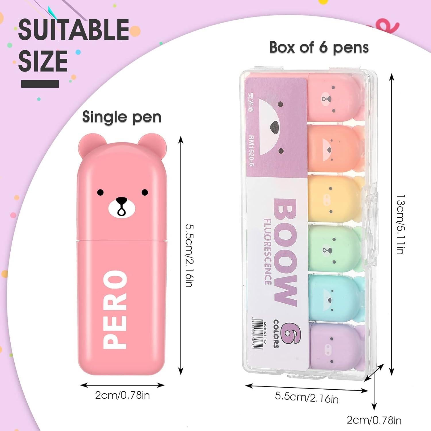 Set de 60 Mini Bolígrafos y Resaltadores Kawaii Fuutreo