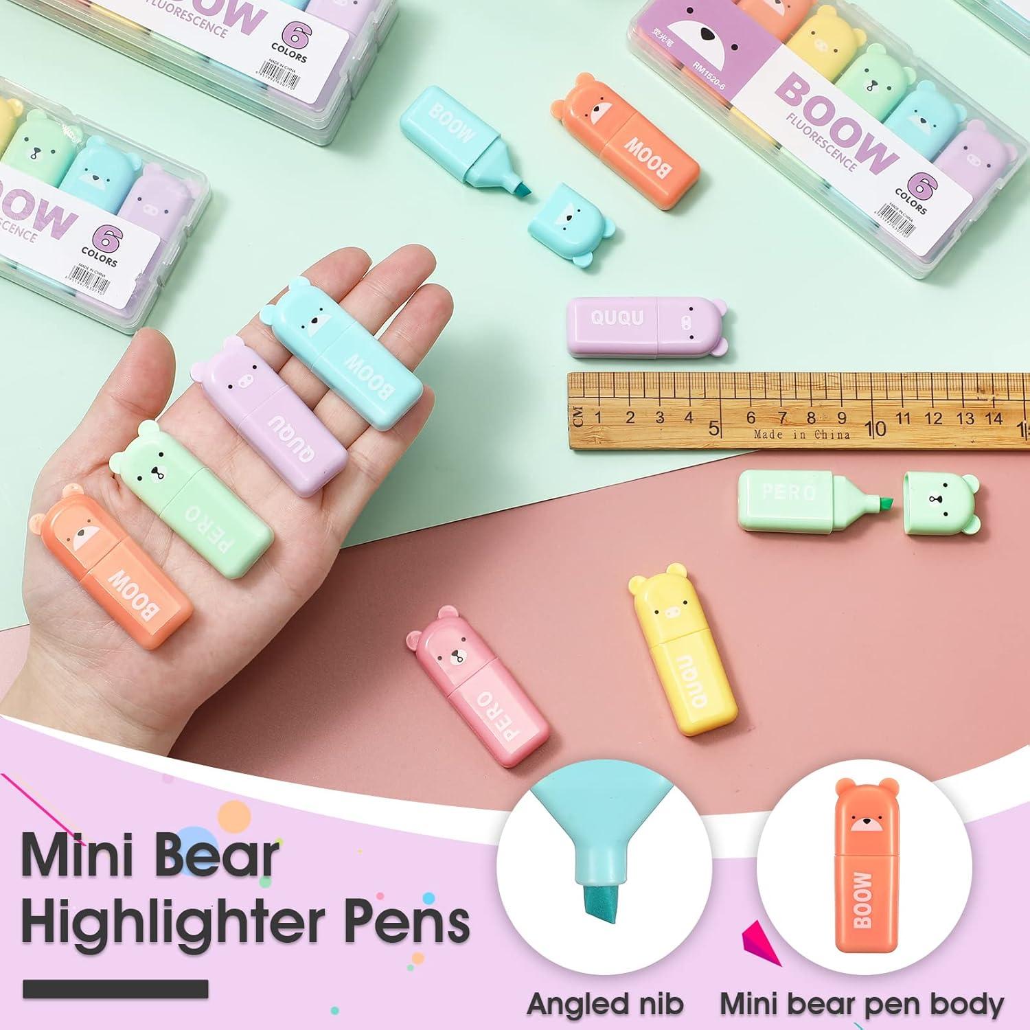 Set de 60 Mini Bolígrafos y Resaltadores Kawaii Fuutreo