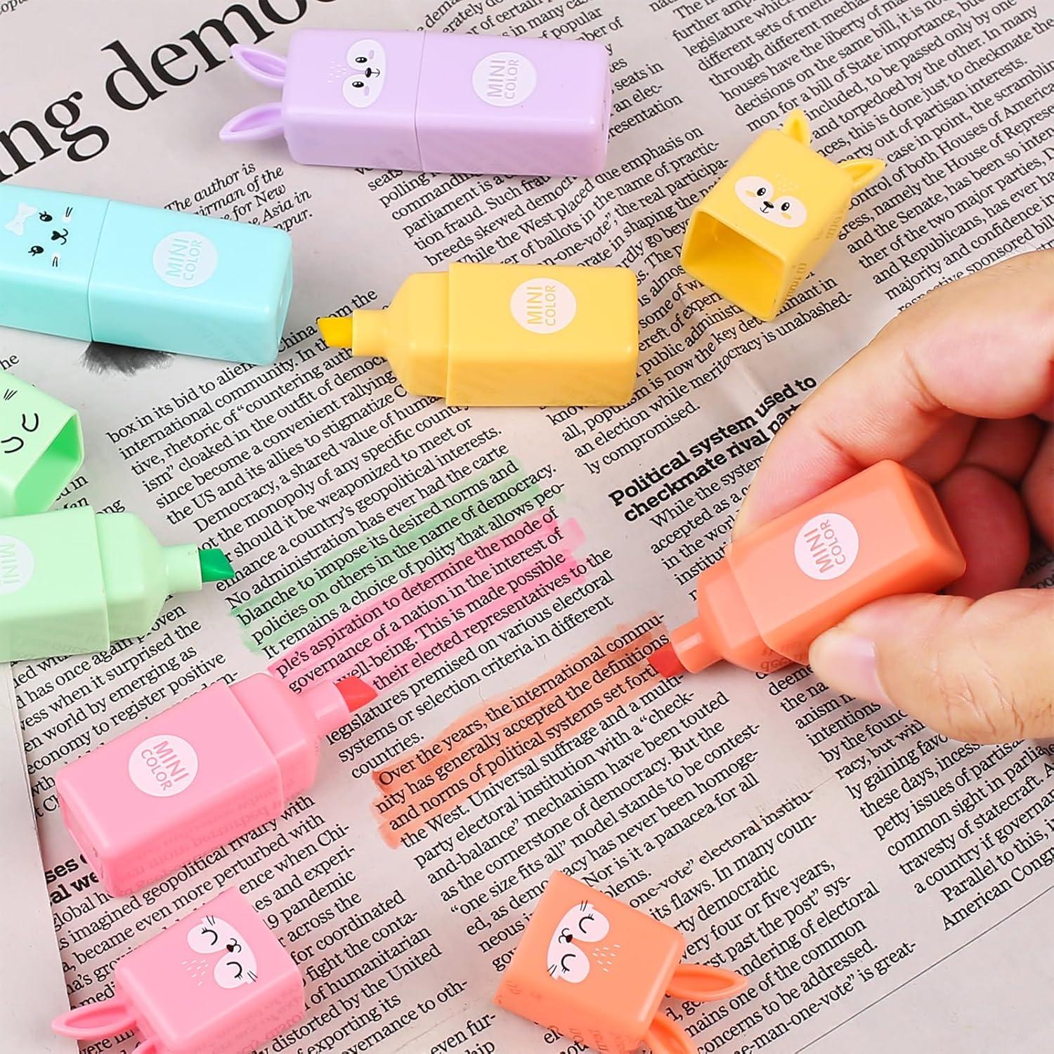 Marcadores Resaltadores SunAngel Conejo 6 Piezas Punta Cincel