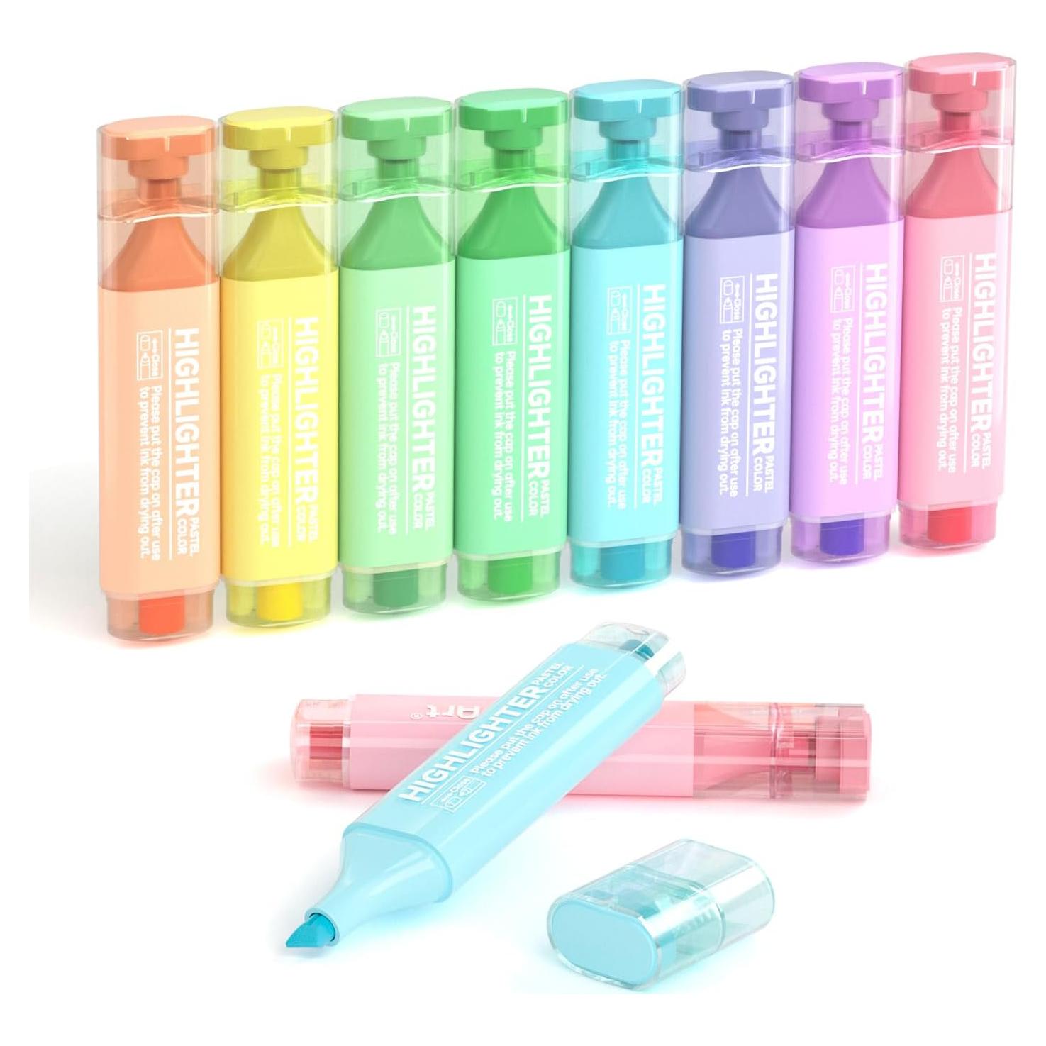 Marcadores Fluorescentes Pastel Shuttle Art - 8 Colores Chisel