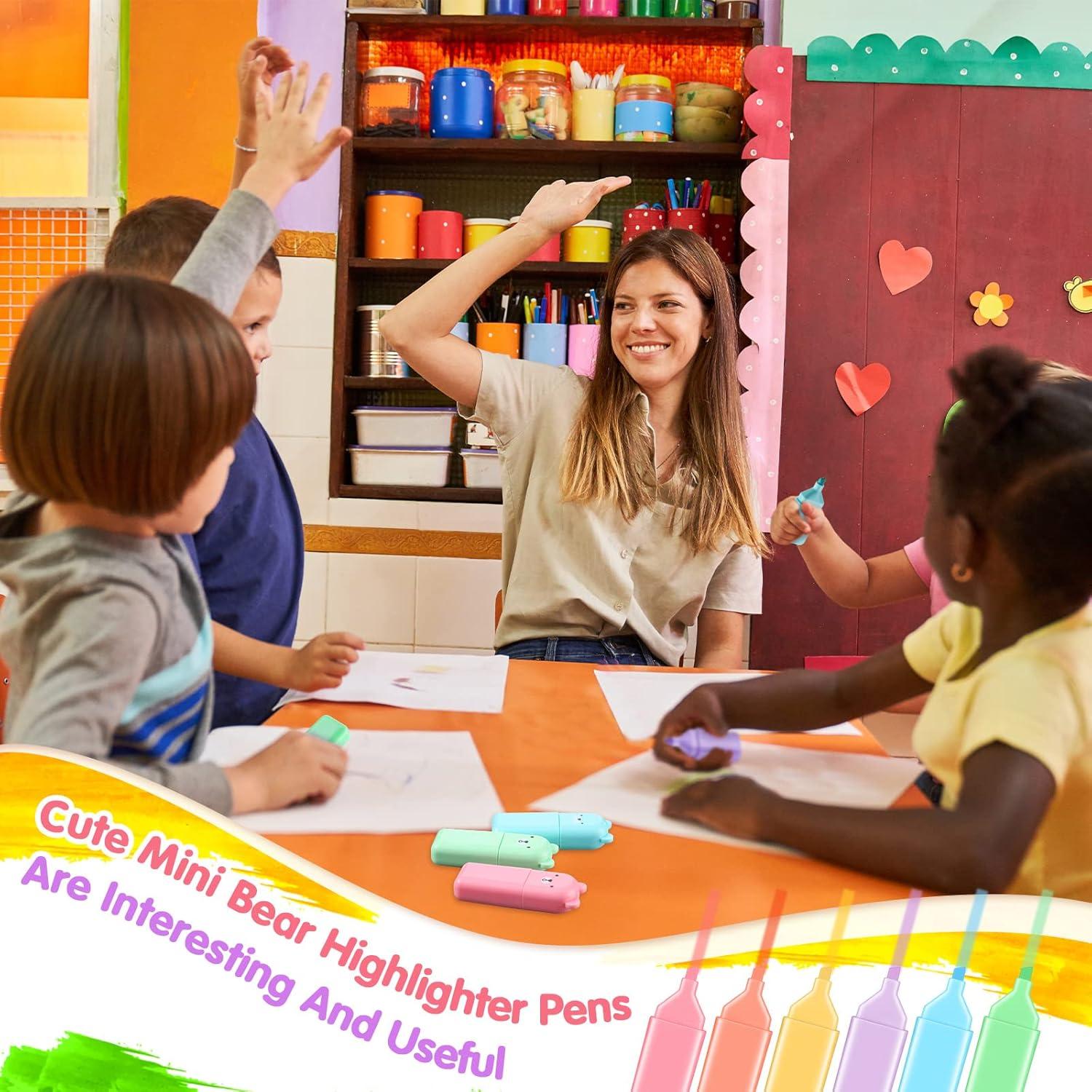 Set de 18 Marcadores Fluorescentes Kawaii Ireer - 6 Colores