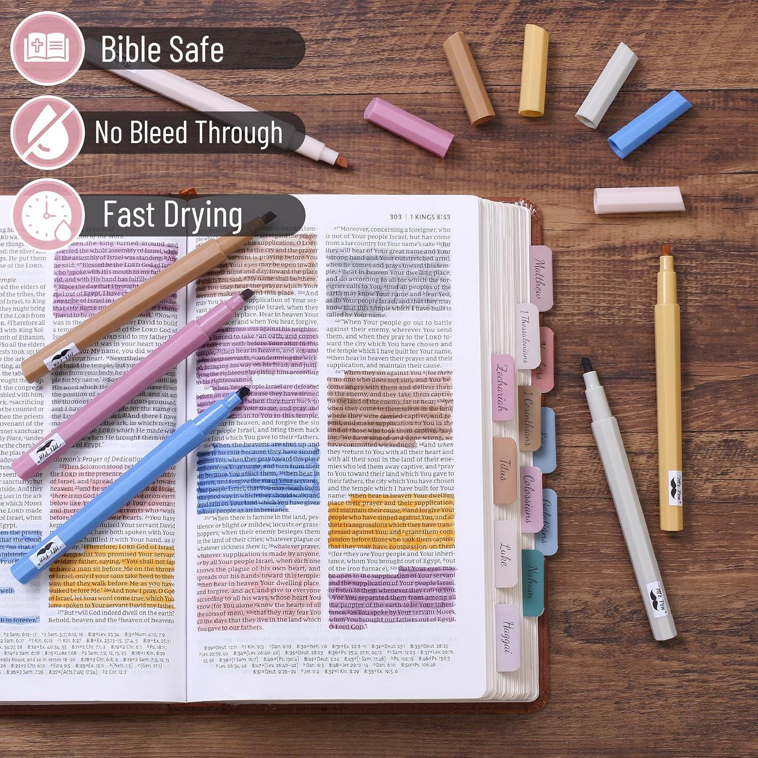 Marcadores Estéticos Mr. Pen 6 Piezas Punta Cincel Retro