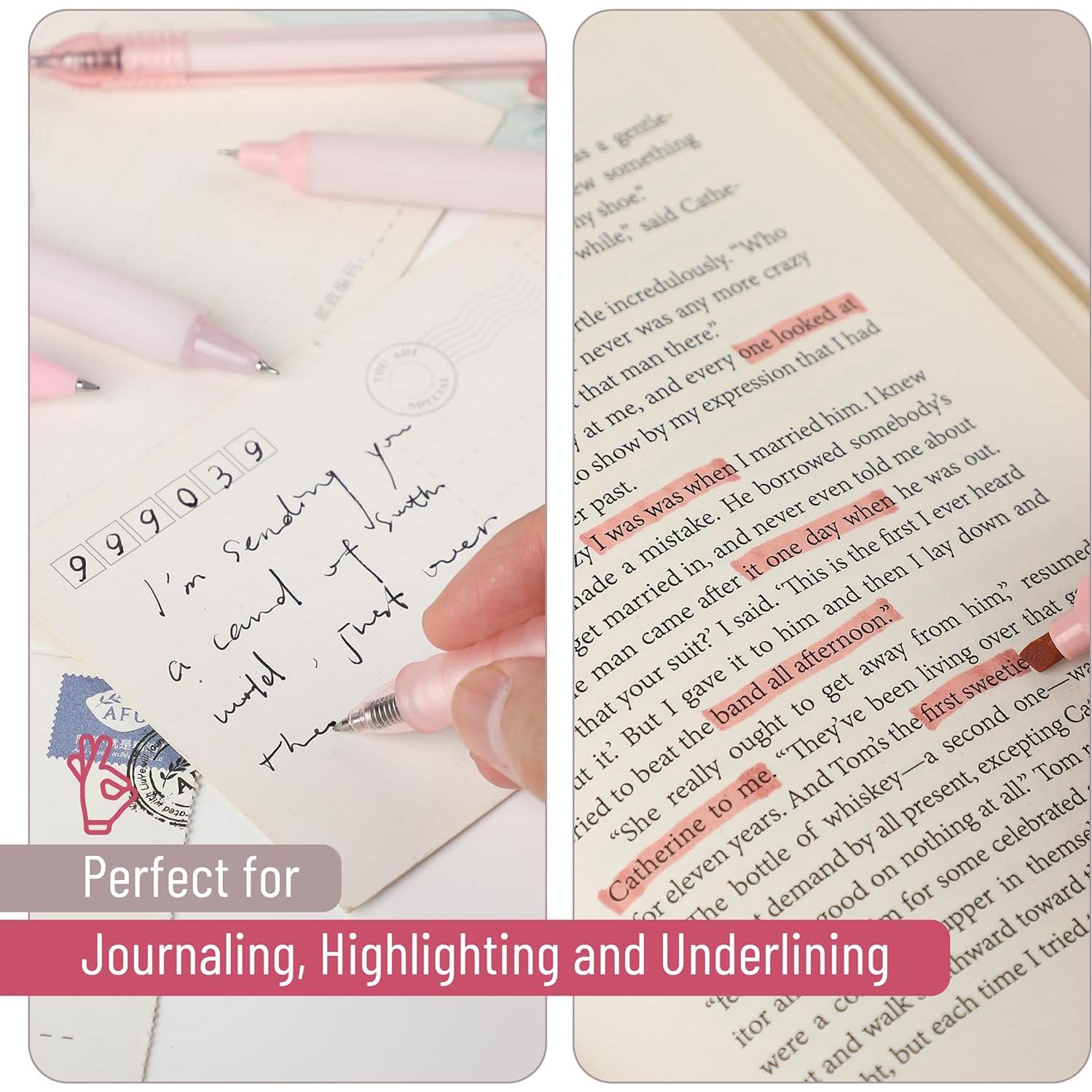 Juego de bolígrafos gel Mr. Pen 12 unidades rosa pastel 0.5mm