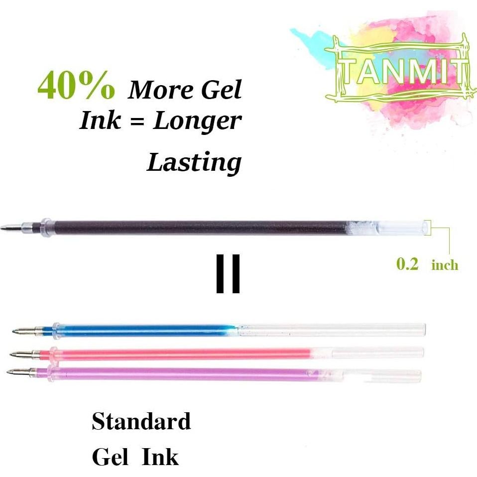 Set de 33 Bolígrafos de Gel TANMIT Multicolor Punta Fina