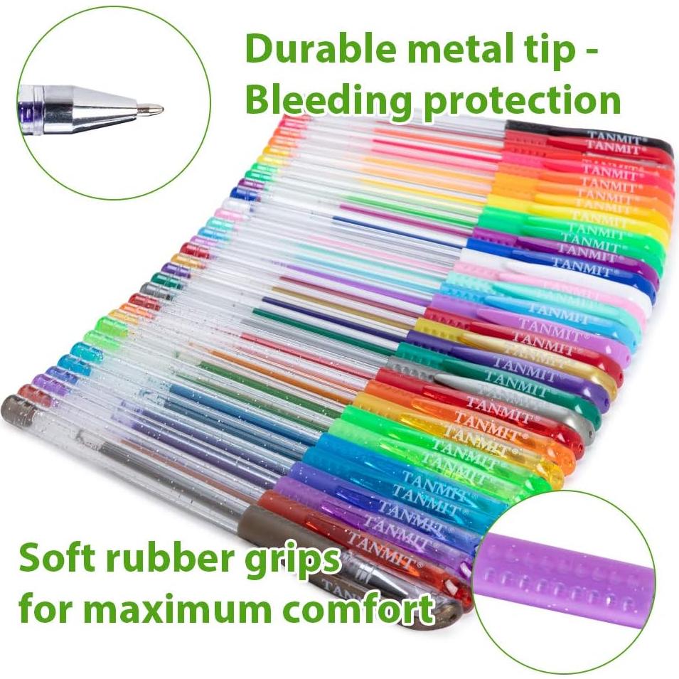 Set de 33 Bolígrafos de Gel TANMIT Multicolor Punta Fina