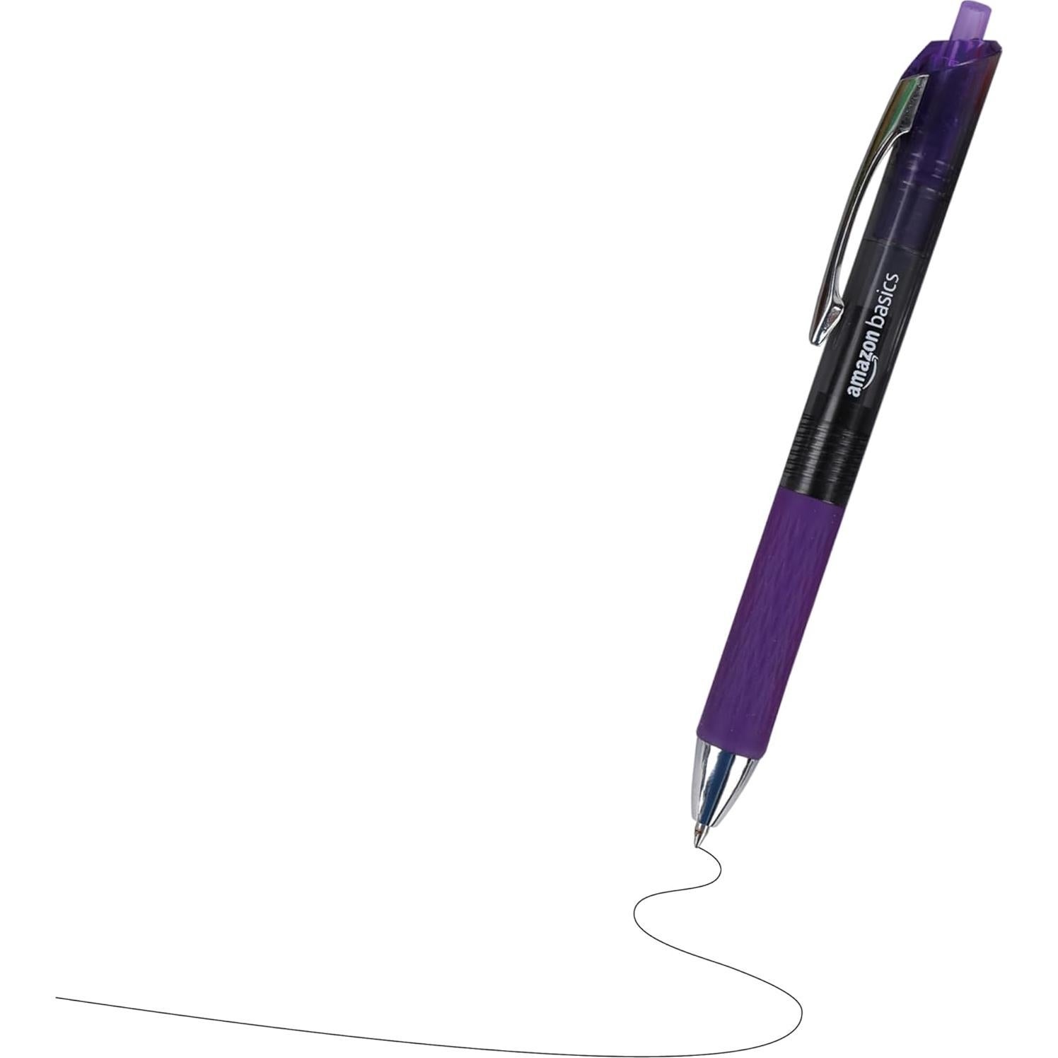 Bolígrafos de Gel Retráctiles Amazon Basics 0.7mm Paquete 12