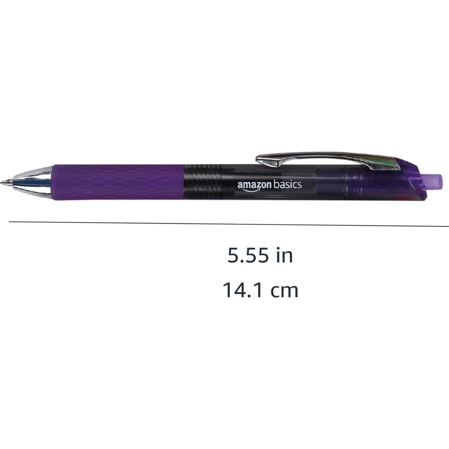 Bolígrafos de Gel Retráctiles Amazon Basics 0.7mm Paquete 12