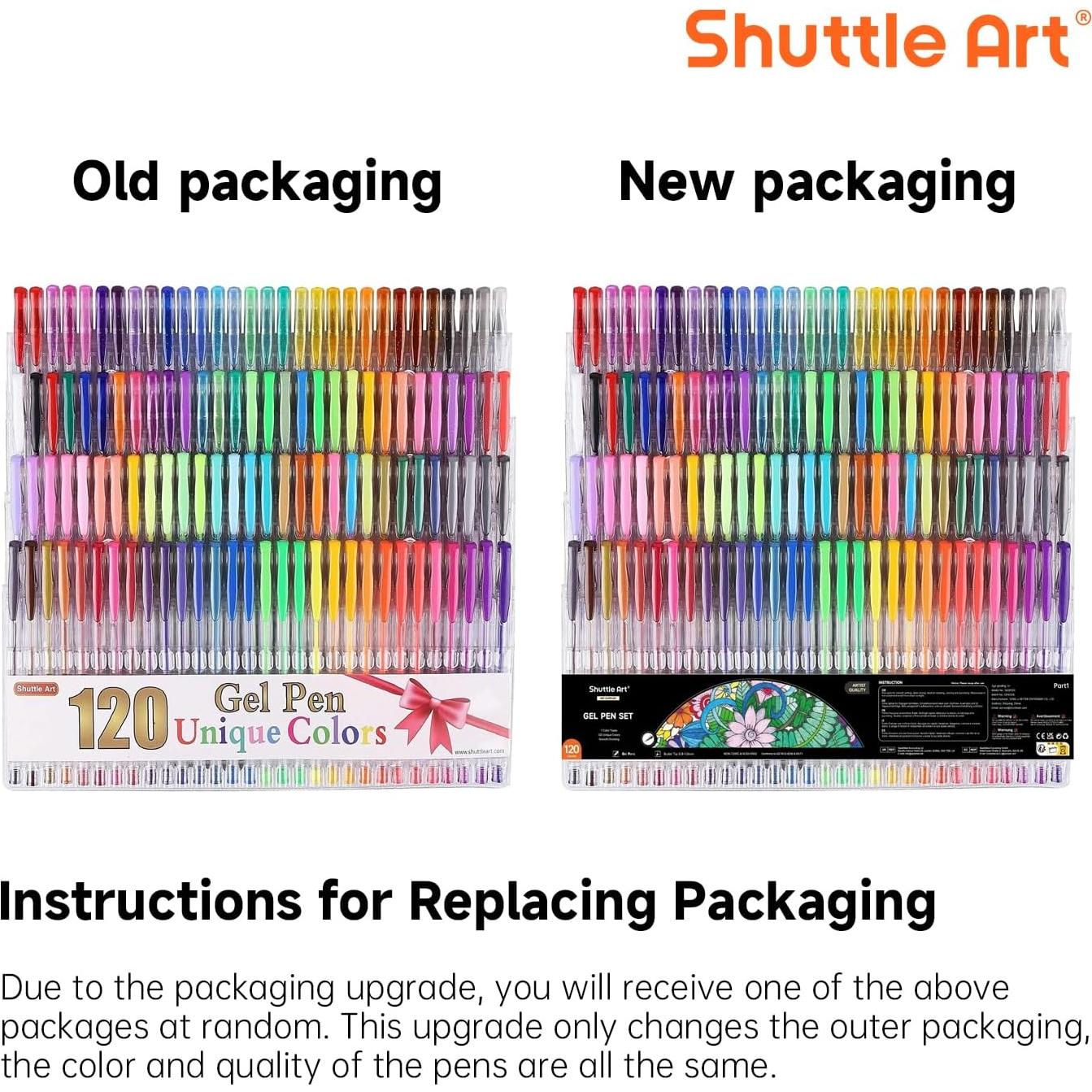 Conjunto de 120 Bolígrafos de Gel Shuttle Art - Colores Únicos