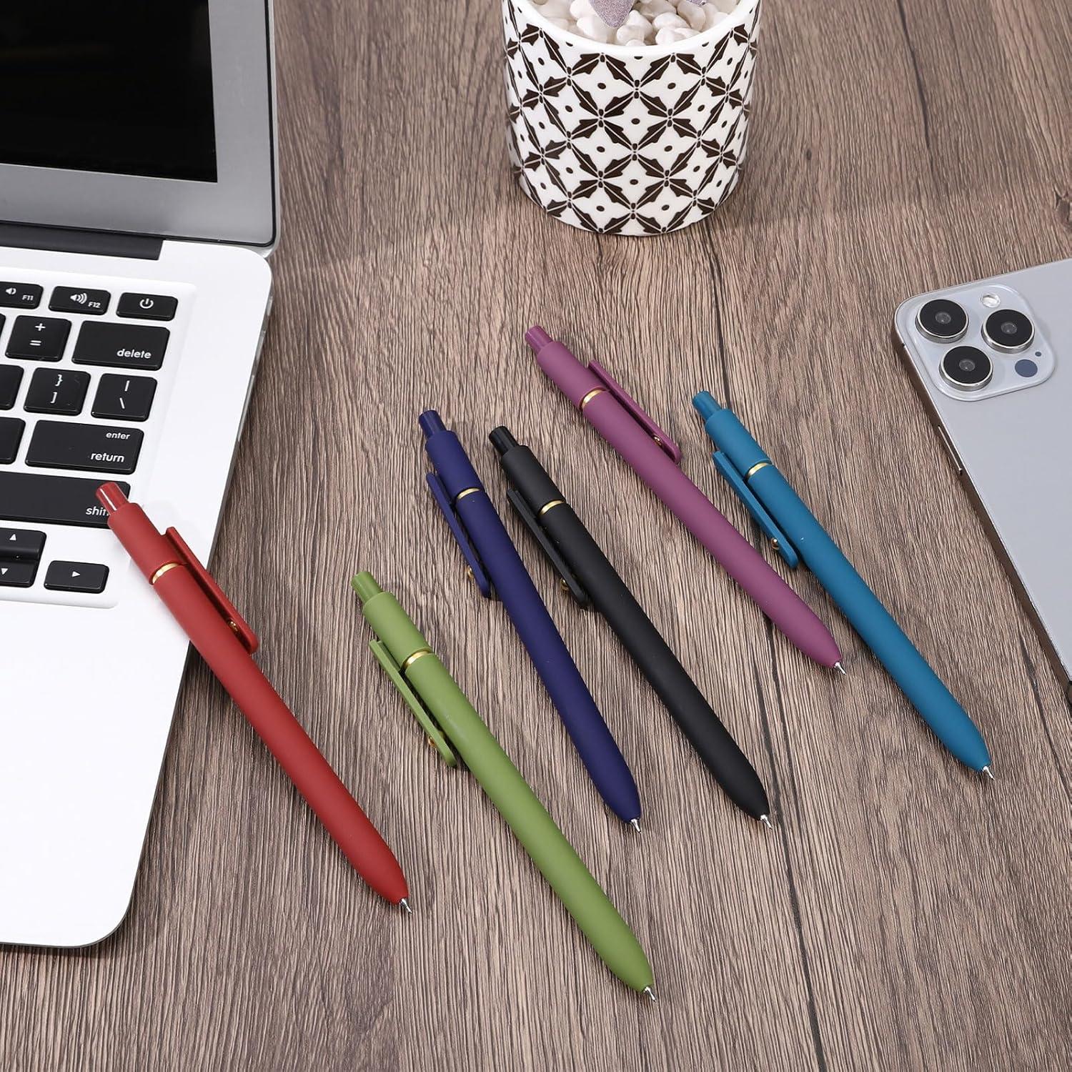 Bolígrafos de Gel Ddaowanx 0.5mm Retráctiles Multicolor 6Pcs