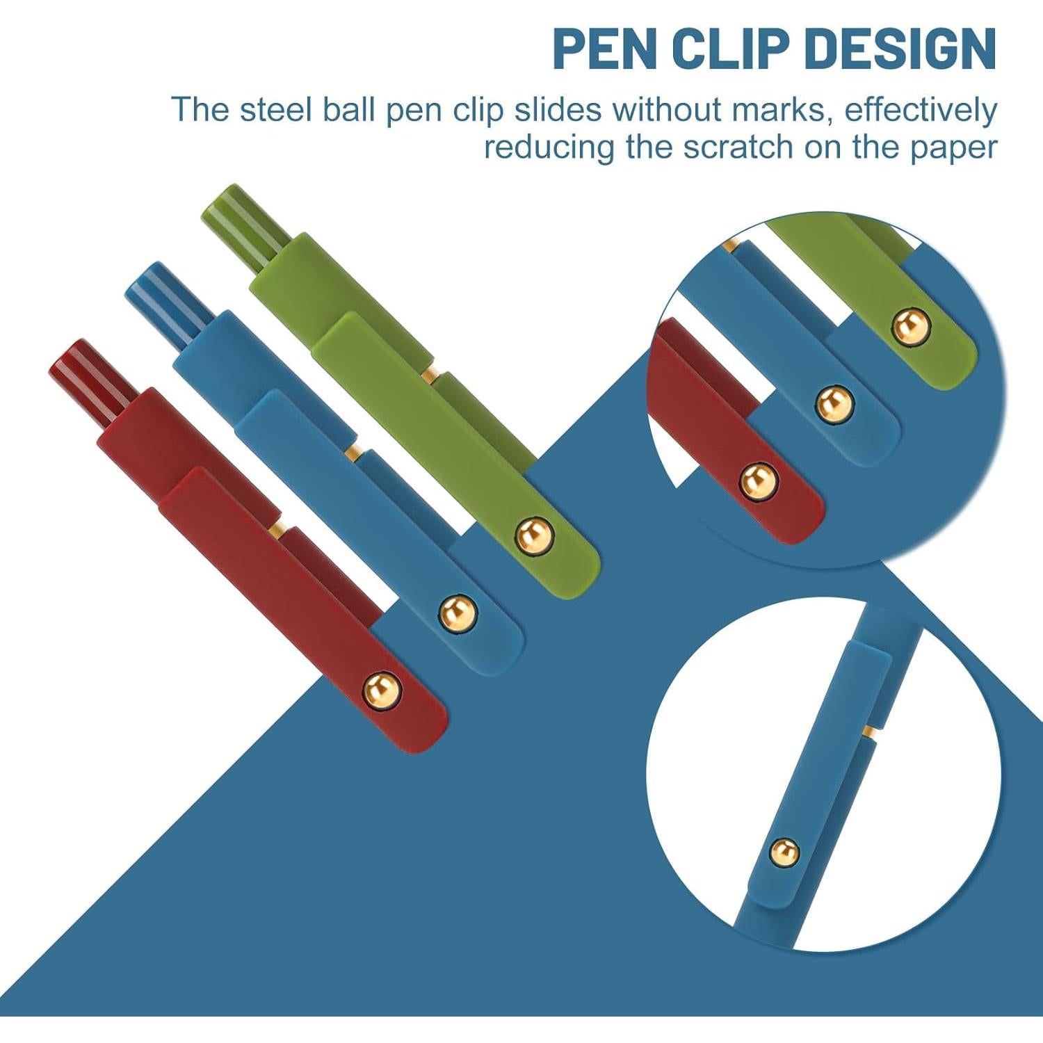 Bolígrafos de Gel Ddaowanx 0.5mm Retráctiles Multicolor 6Pcs