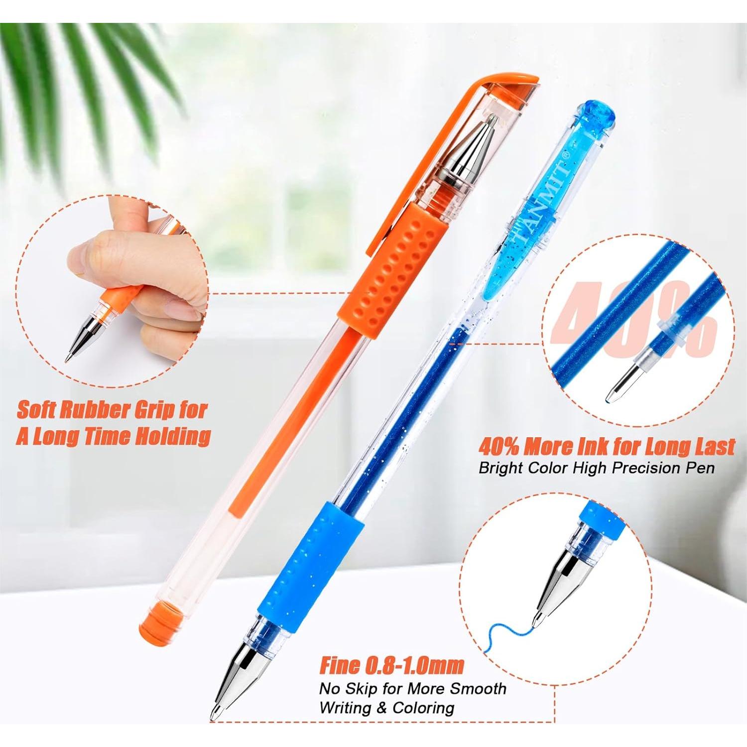 Set de 36 Bolígrafos de Gel TANMIT Multicolor Punta Fina