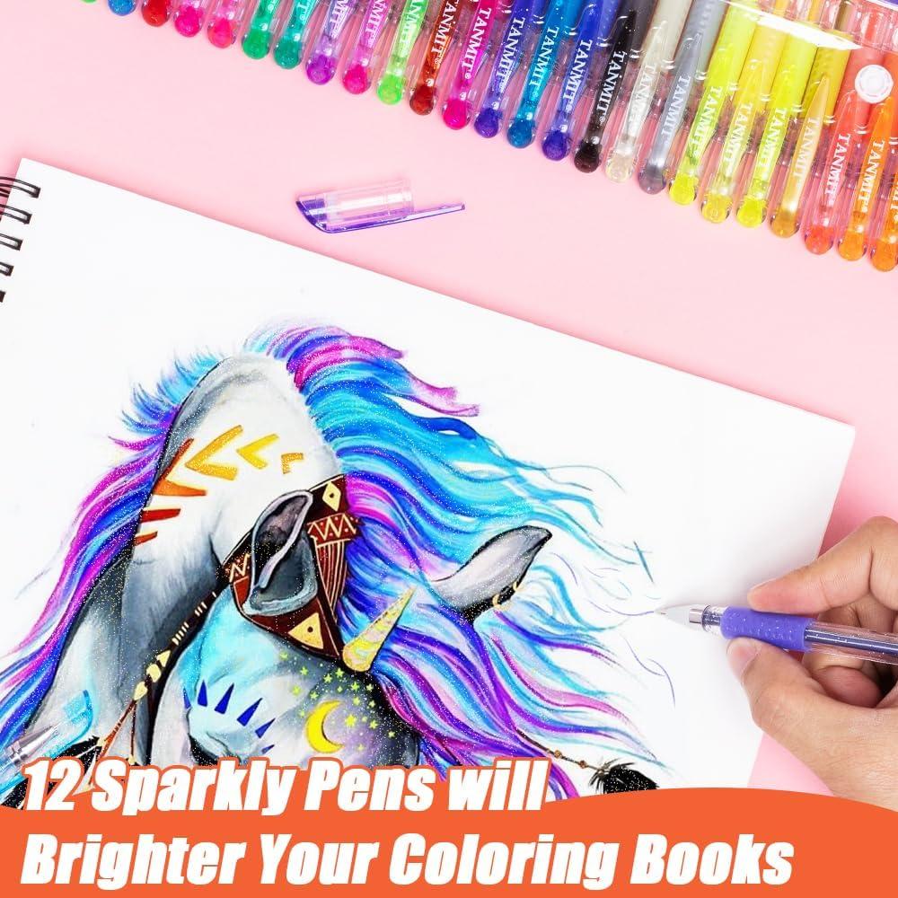 Set de 36 Bolígrafos de Gel TANMIT Multicolor Punta Fina