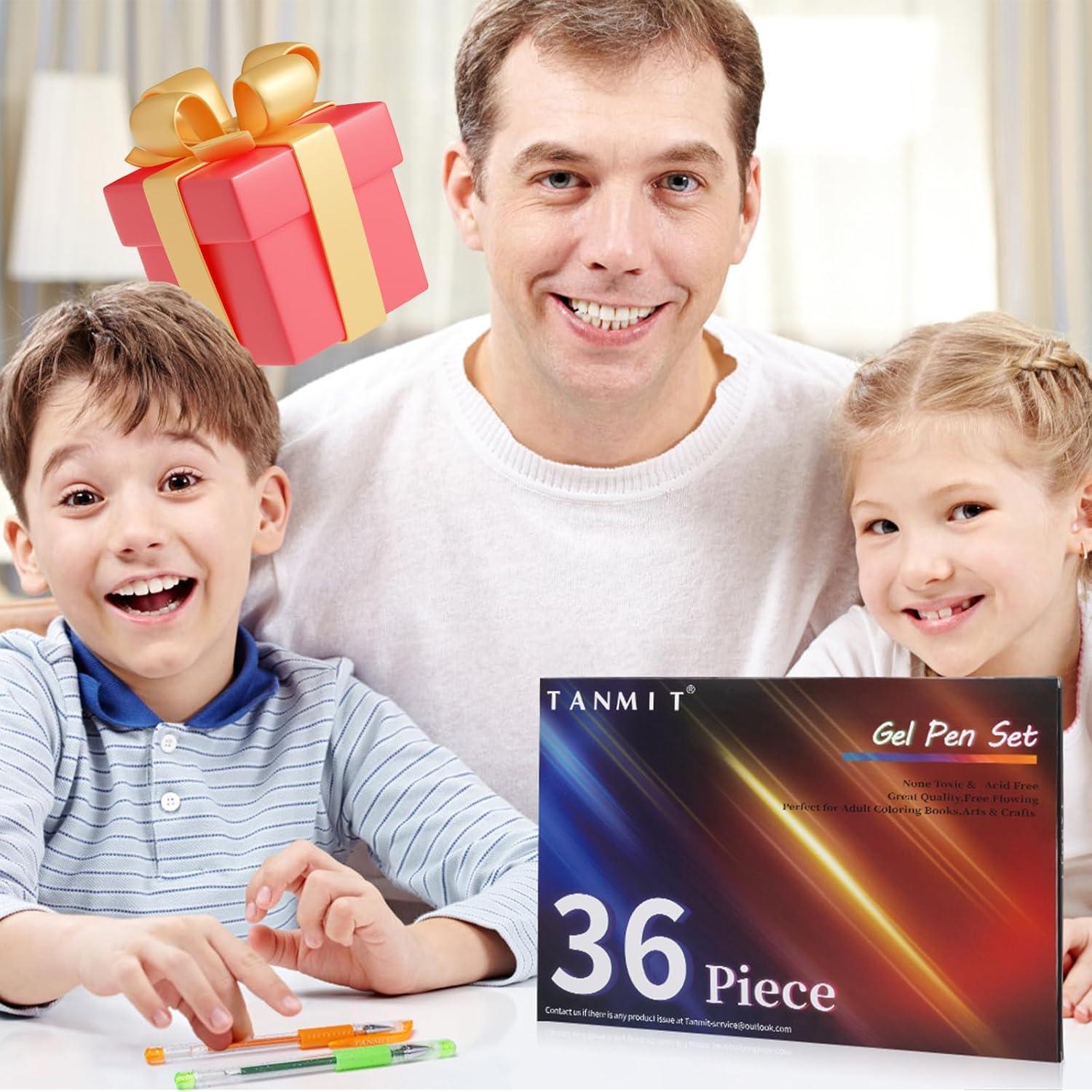 Set de 36 Bolígrafos de Gel TANMIT Multicolor Punta Fina