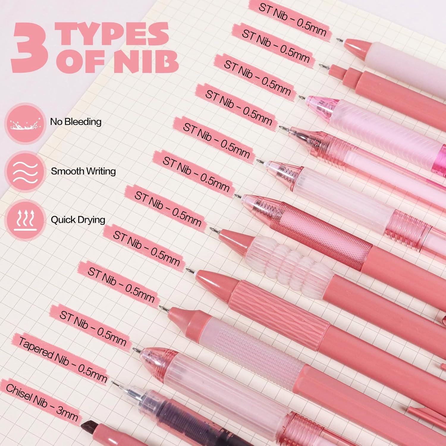 Juego de 12 bolígrafos de gel ÁRBOL TETRAGONAL 0.5mm negro