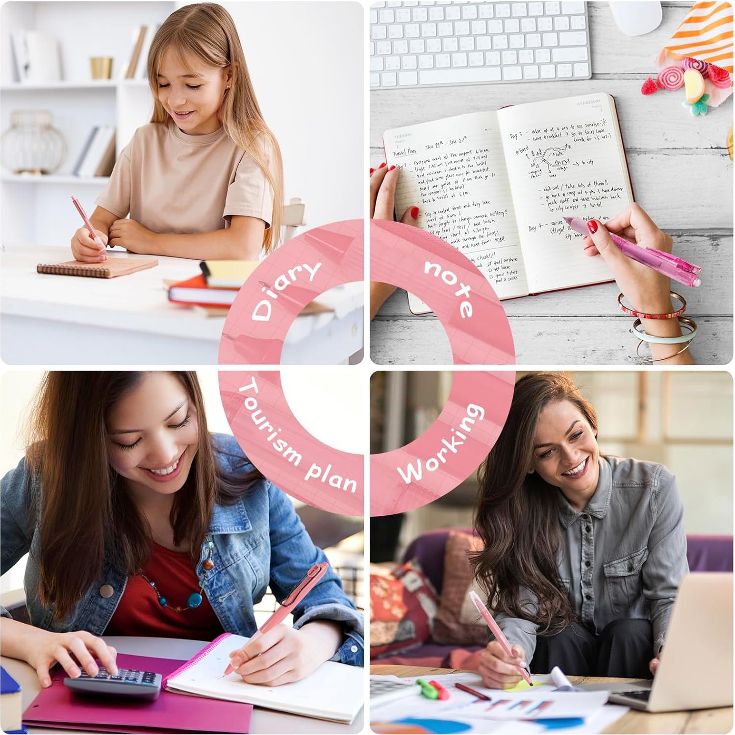 Juego de 12 bolígrafos de gel ÁRBOL TETRAGONAL 0.5mm negro