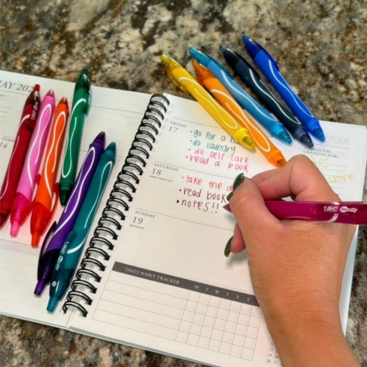 Bolígrafos de Gel BIC Gelocity Rápido Secado 0.7mm - 8 Colores