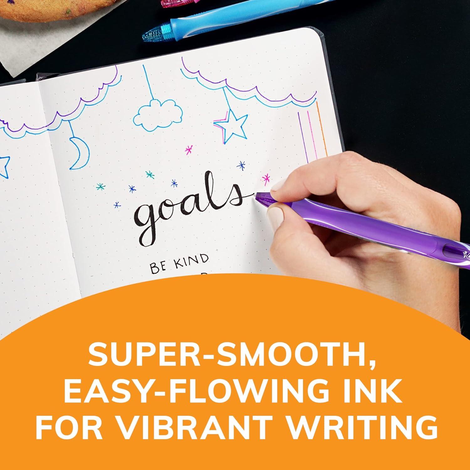 Bolígrafos de Gel BIC Gelocity Rápido Secado 0.7mm - 8 Colores