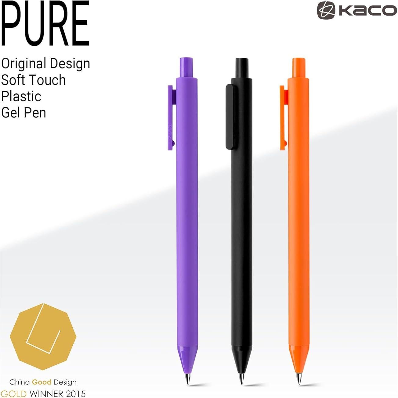 Bolígrafos de Gel Kaco PURE Multicolor 0.5mm Set 20 Piezas