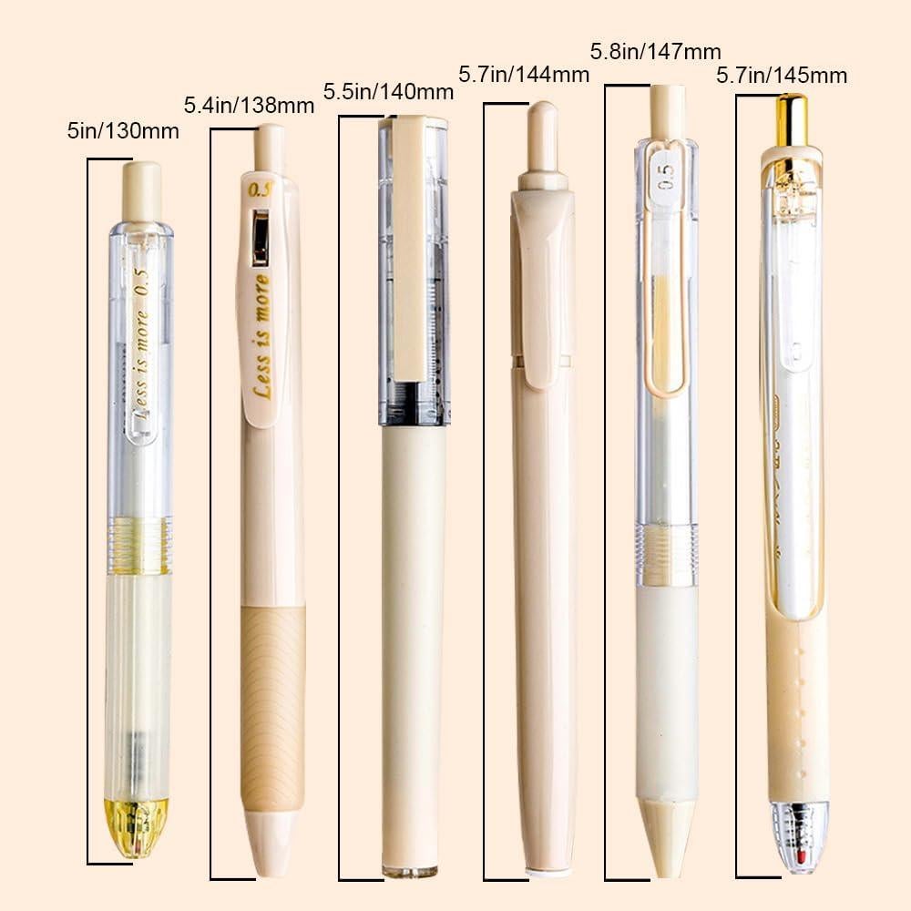 Set de 6 bolígrafos de gel pastel VideMundi con resaltador