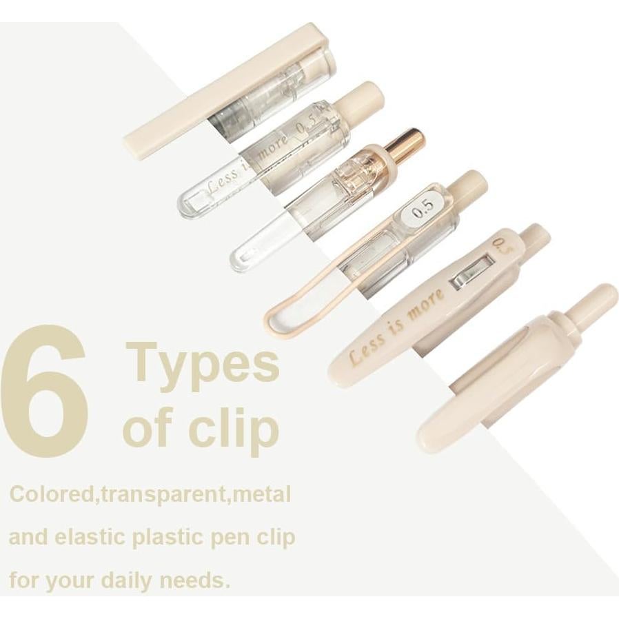 Set de 6 bolígrafos de gel pastel VideMundi con resaltador