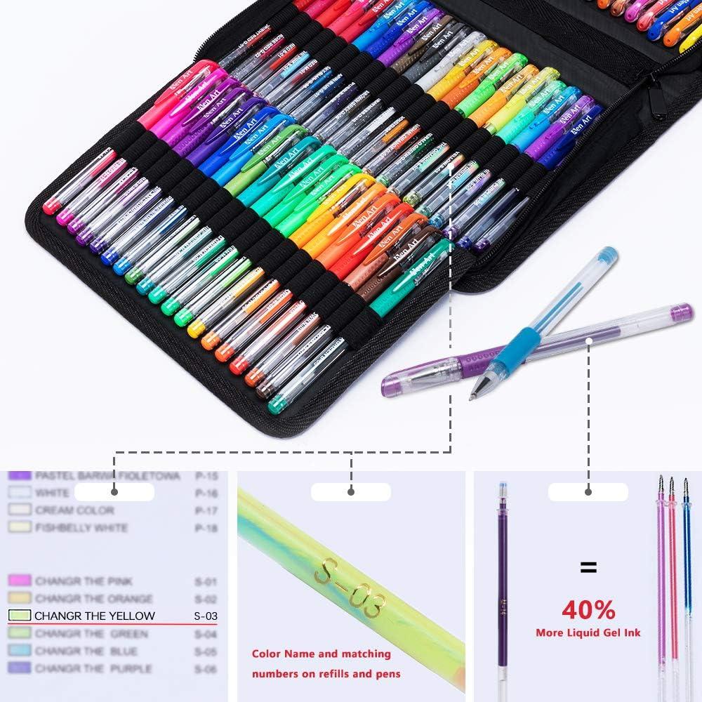 Set de 160 Bolígrafos de Gel Aen Art Multicolor 80 Colores