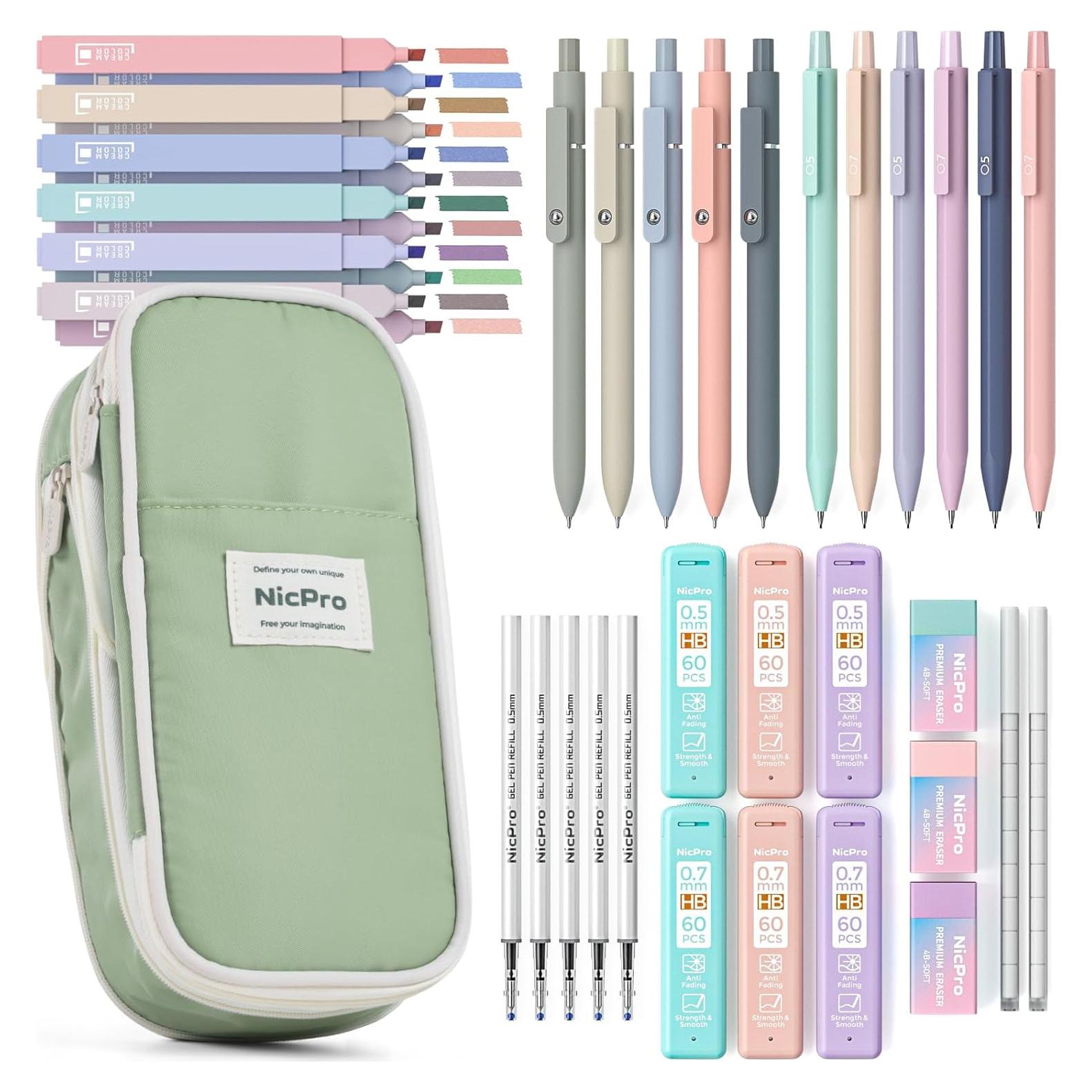 Set de Papelería Nicpro 39 Piezas con Estuche Expandible