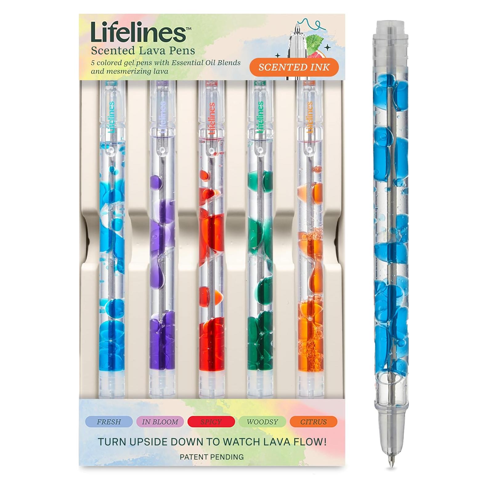 Juego de 5 bolígrafos de gel aromatizados Lifelines 0.5mm
