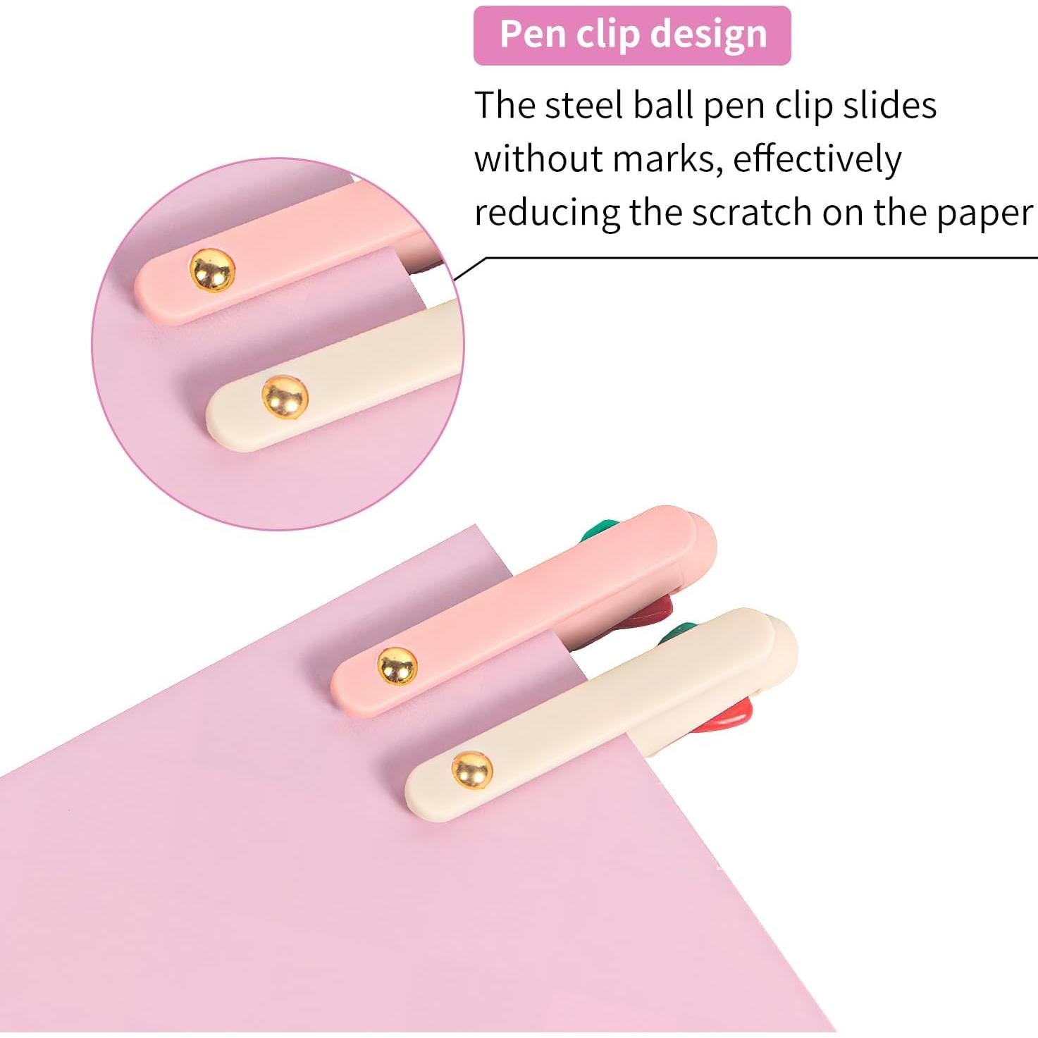 Bolígrafos Multicolor Ddaowanx 4 en 1 Punta Fina 0.5mm - Paquete de 6