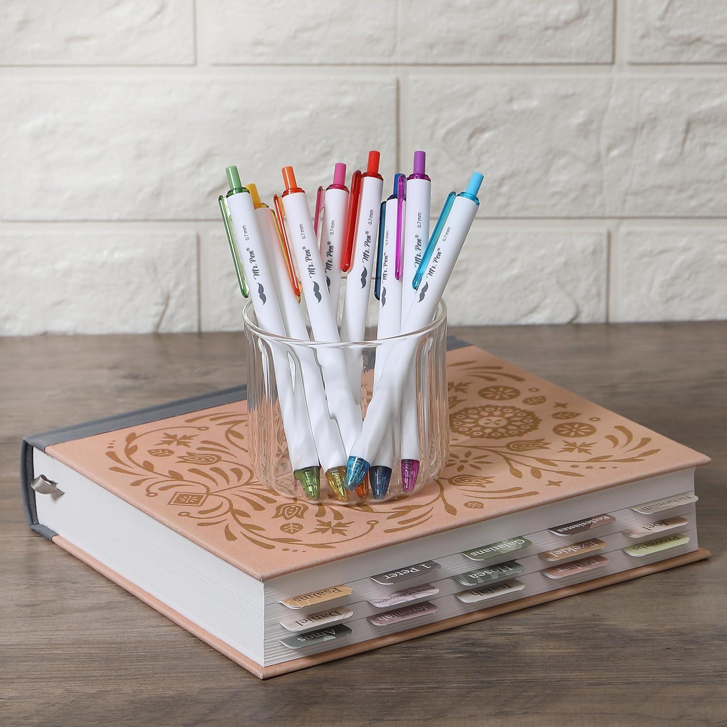 Bolígrafos de tinta de colores surtidos Mr. Pen - 10 unidades 0.7mm