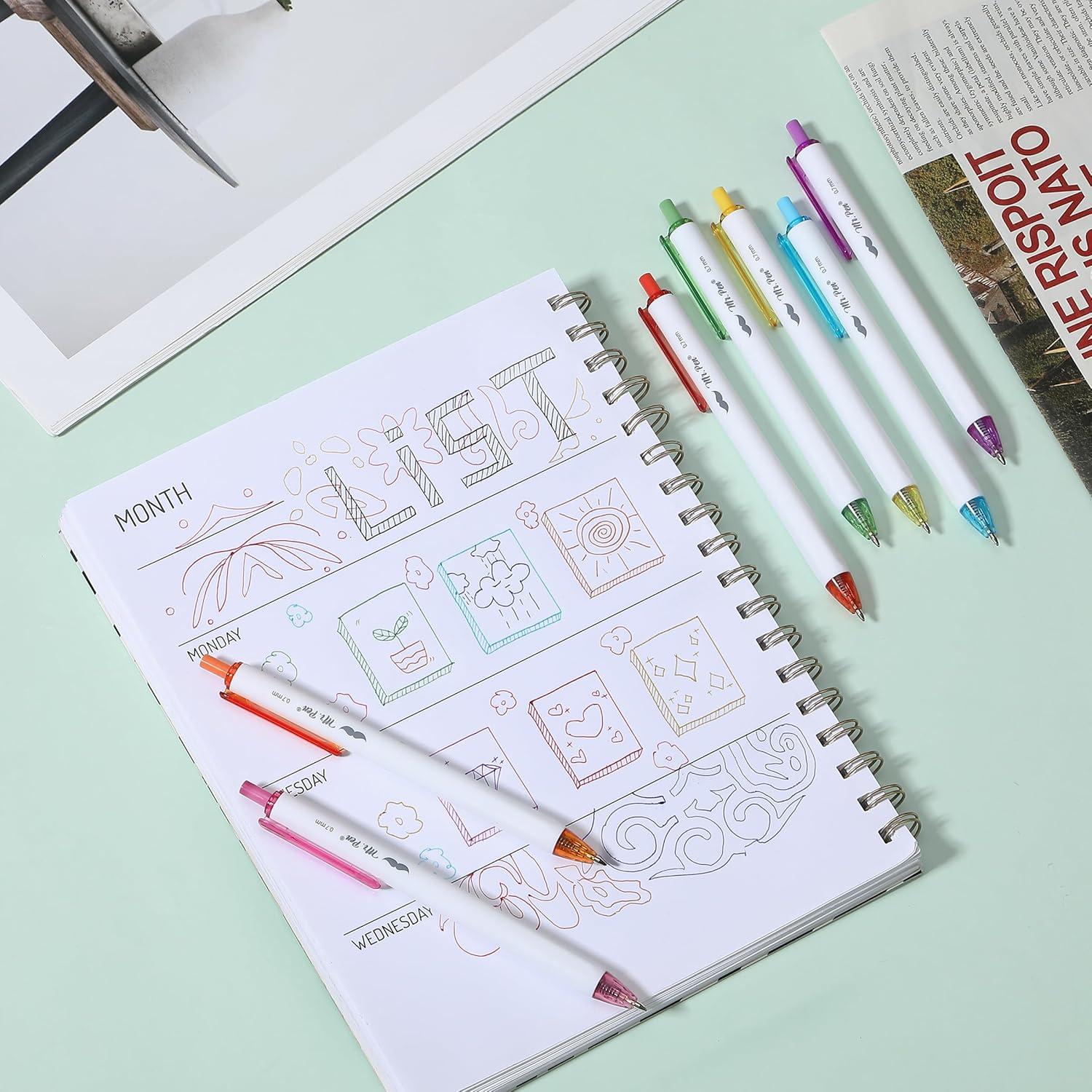 Bolígrafos de tinta de colores surtidos Mr. Pen - 10 unidades 0.7mm