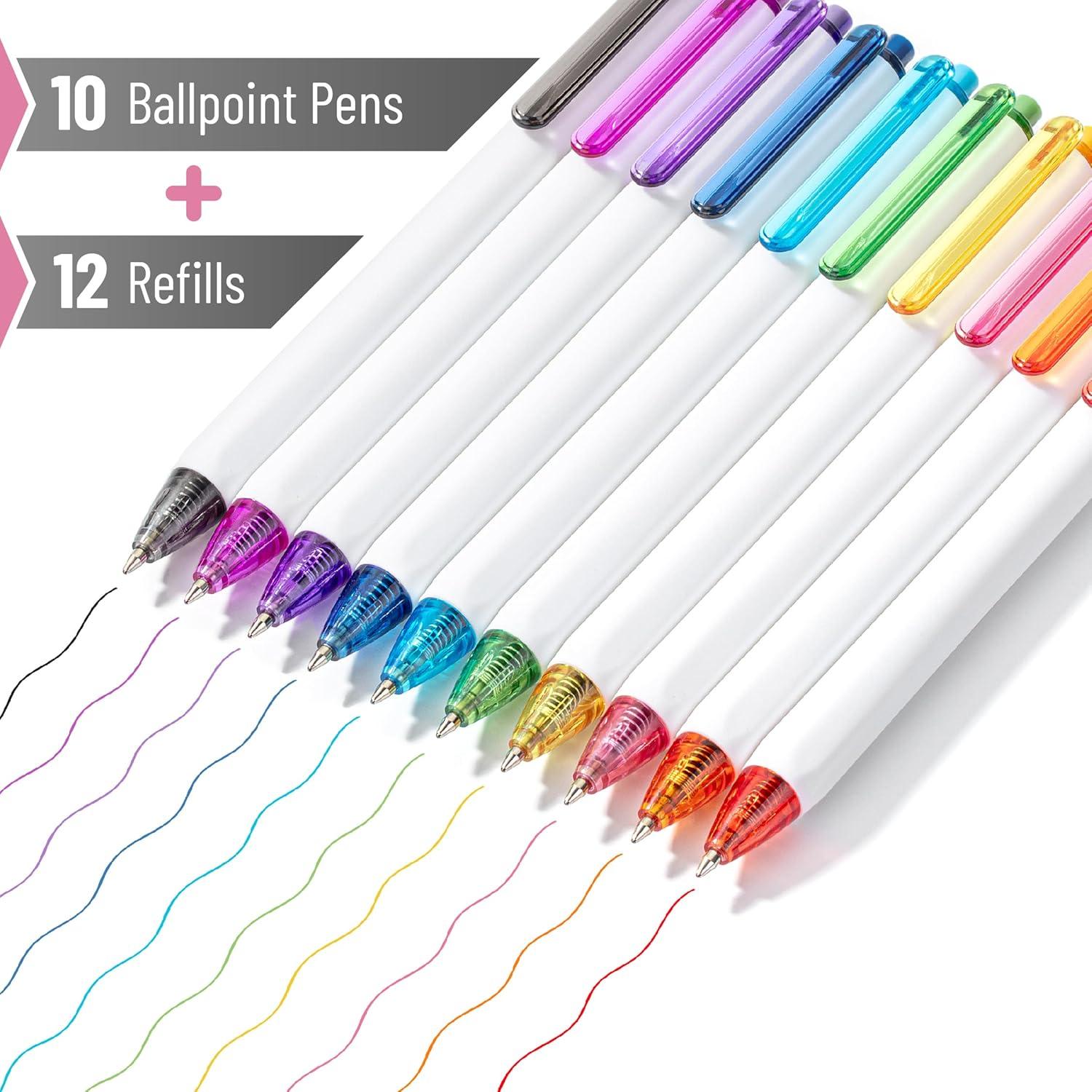 Bolígrafos de Gel Retráctiles Mr. Pen 0.7mm Arcoíris 10 Pzs