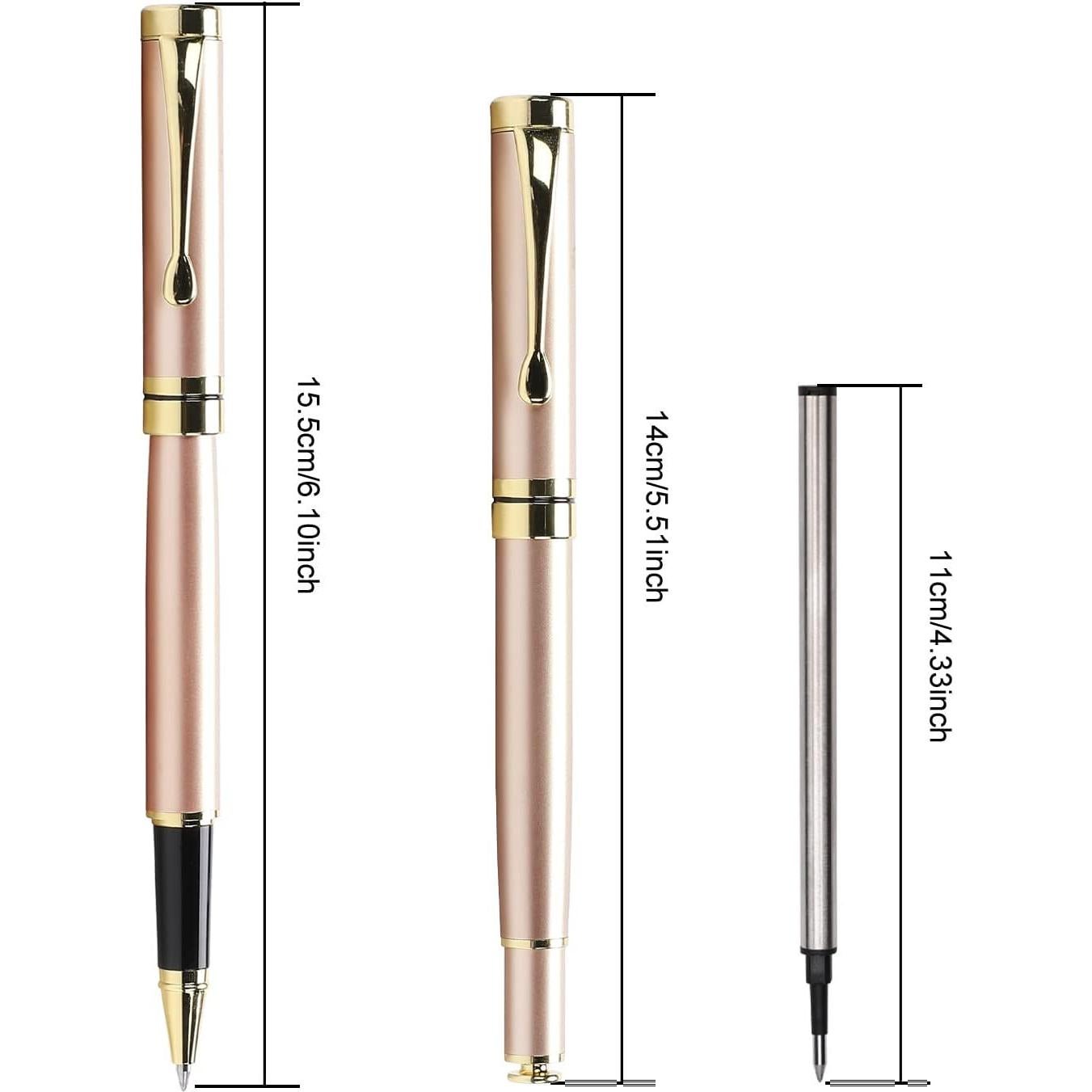 Bolígrafo de lujo YIVONKA Oro Rosa 0.5mm con recargas