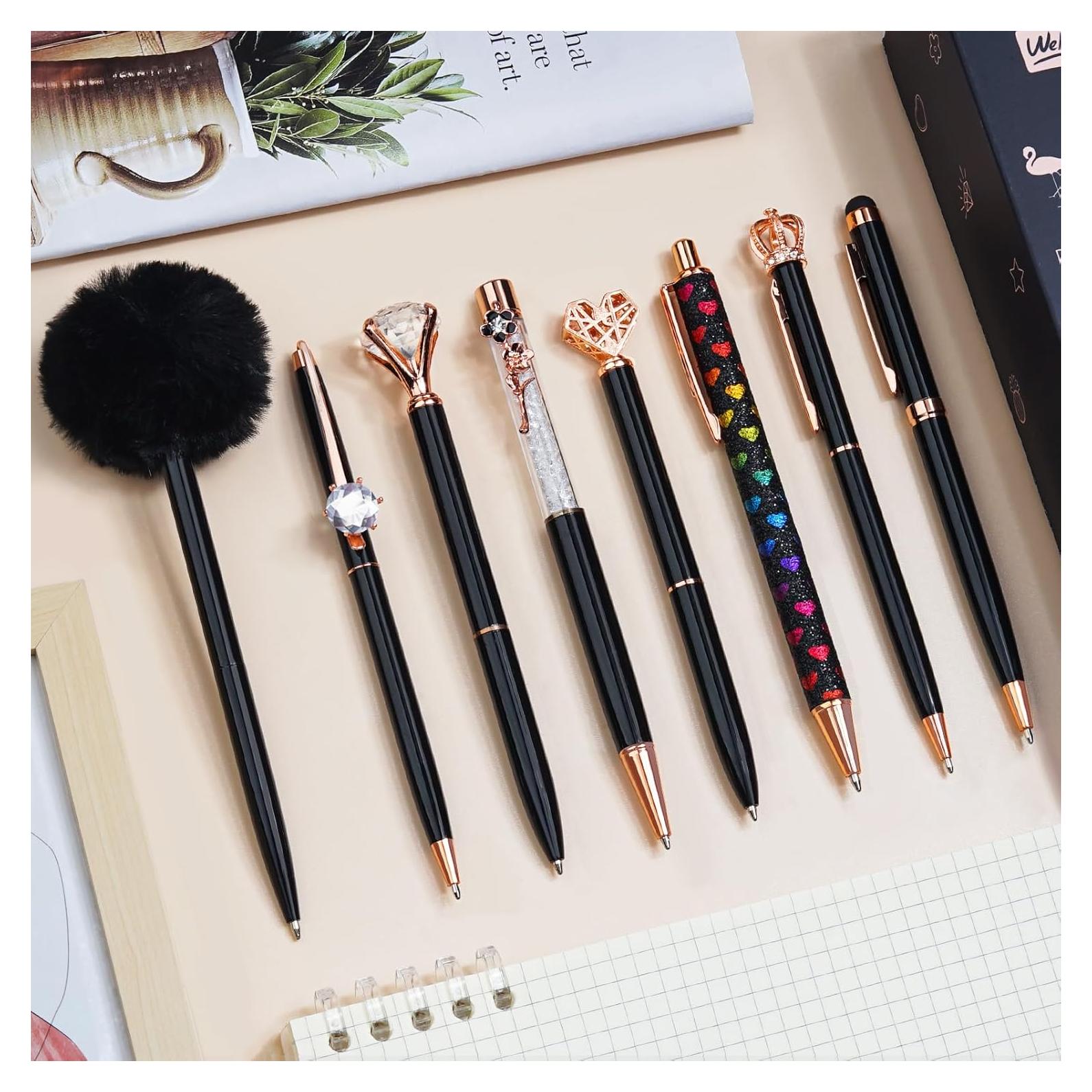 Set de 8 Bolígrafos WEMATE de Metal con Punta Media 1mm