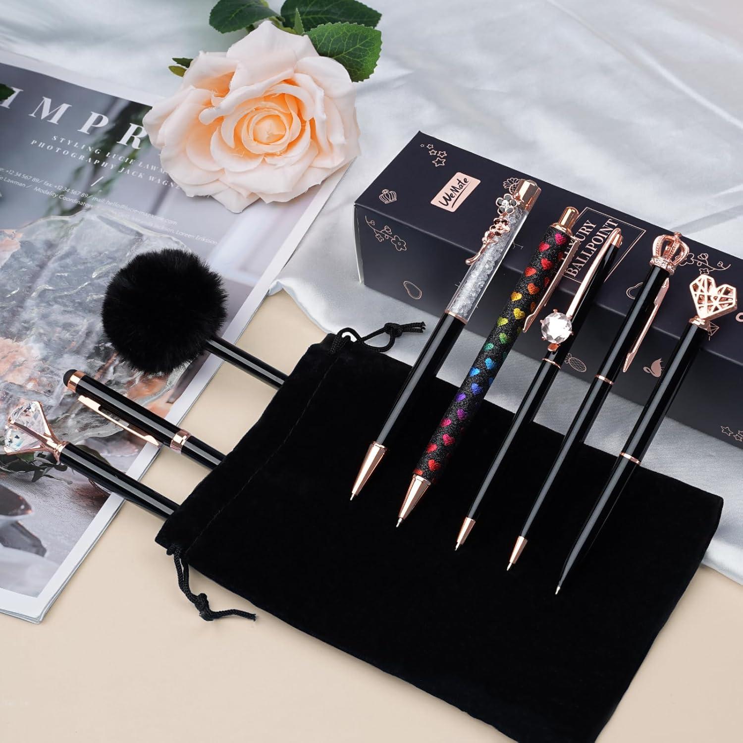 Set de 8 Bolígrafos WEMATE de Metal con Punta Media 1mm