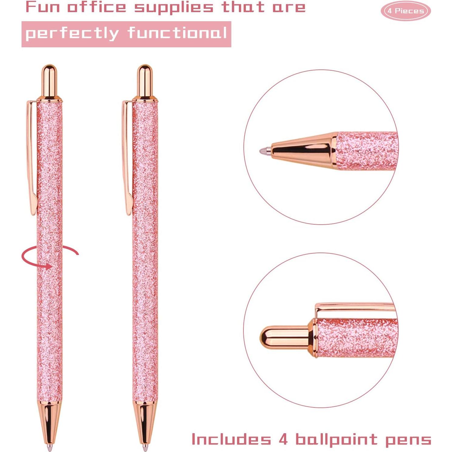 Bolígrafos Retráctiles WY WENYUAN 4 Pcs Tinta Negra 1.0 mm