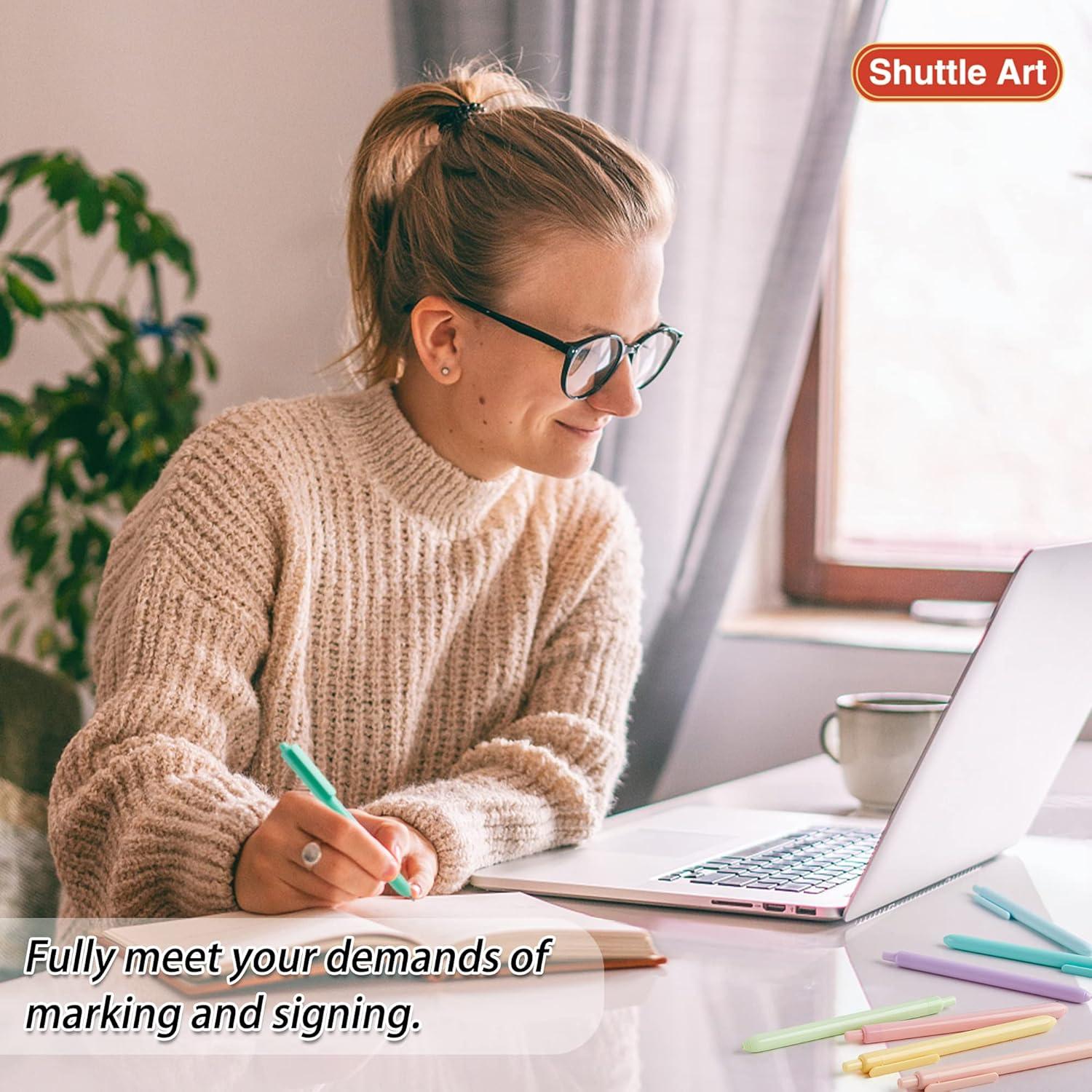 Bolígrafos de Punta de Bola Shuttle Art, 15 Unidades Tinta Negra