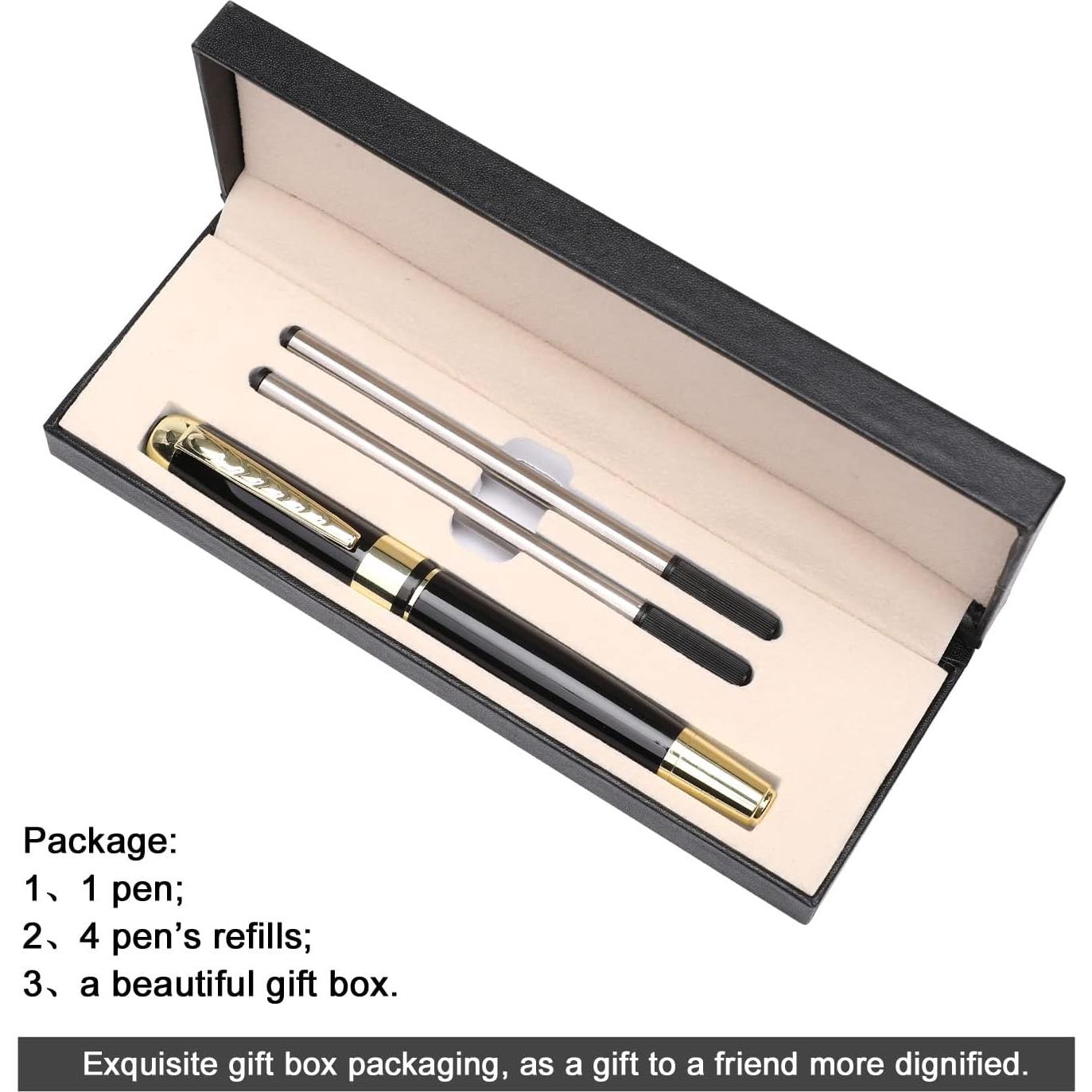 Bolígrafo de Lujo YIVONKA Negro 0.5mm Set Regalo Ejecutivo