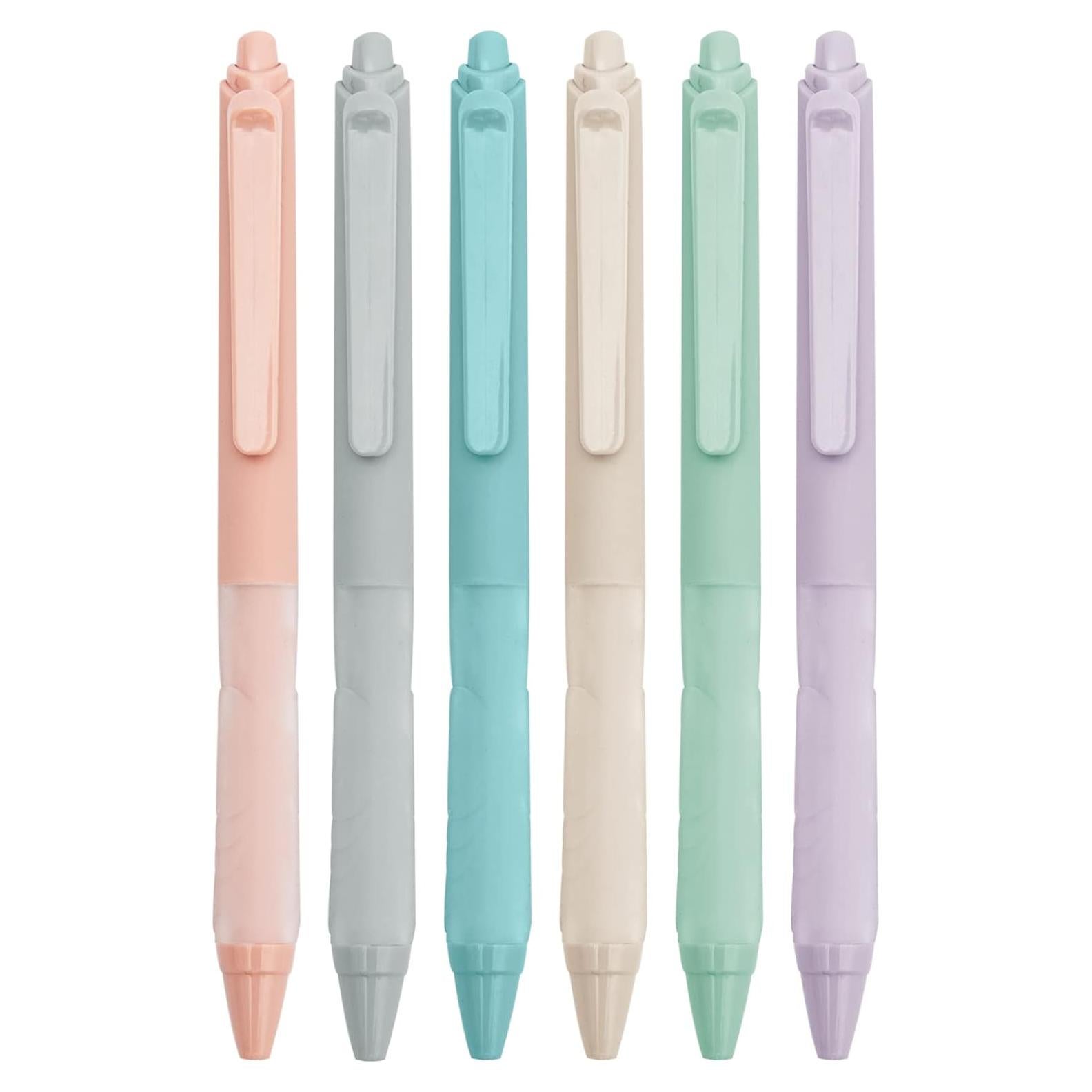 Bolígrafos Retráctiles Linbsunne 1mm Negro Paquete de 6