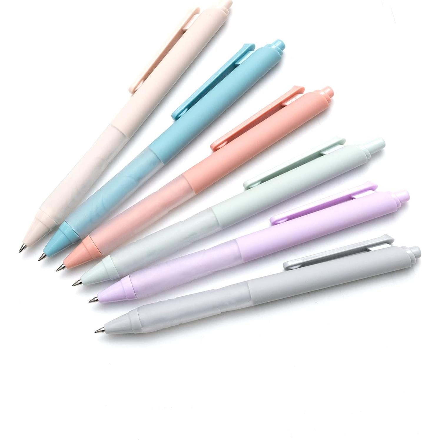 Bolígrafos Retráctiles Linbsunne 1mm Negro Paquete de 6