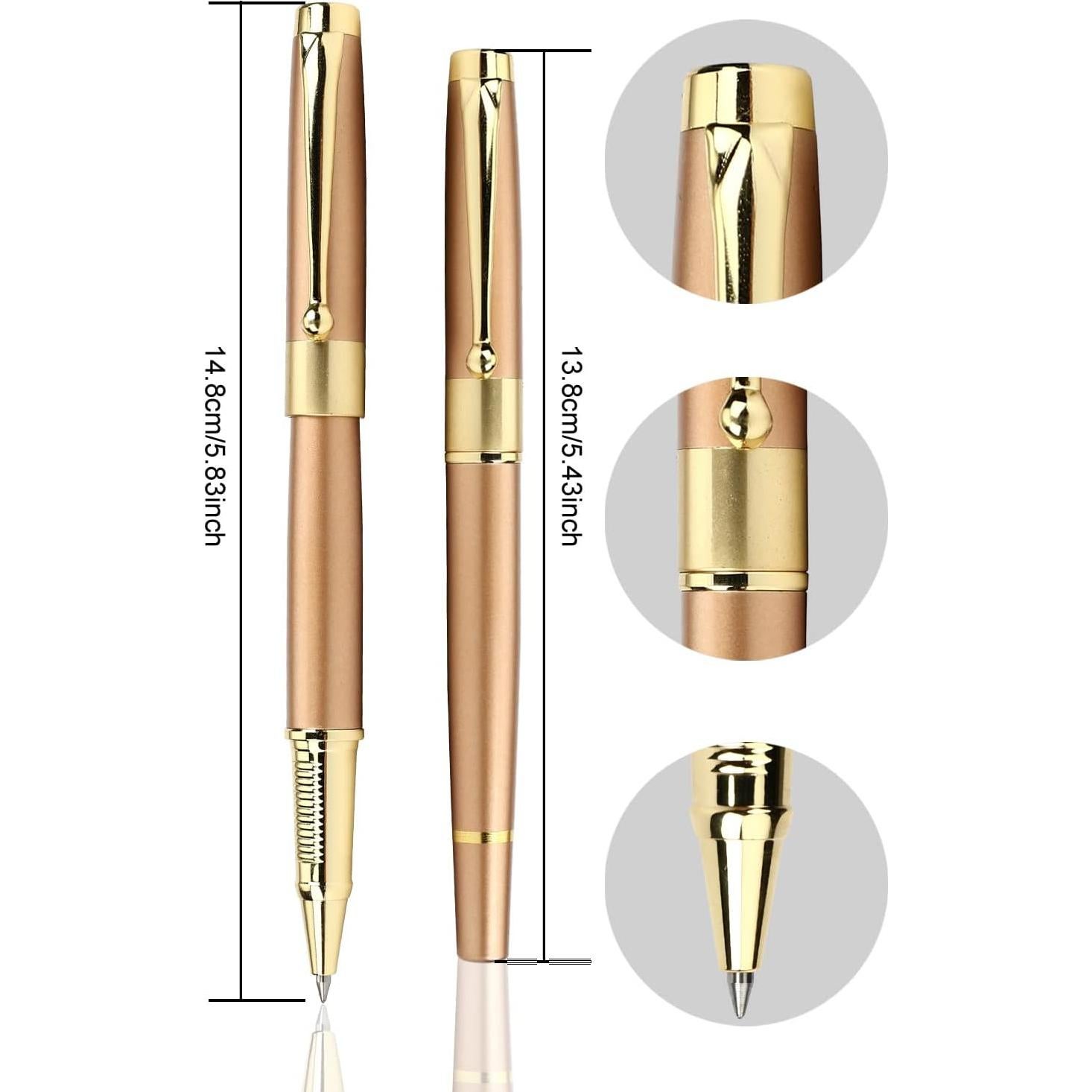Bolígrafo de Lujo YIVONKA Oro Rosa 0.5mm Recarga Negra