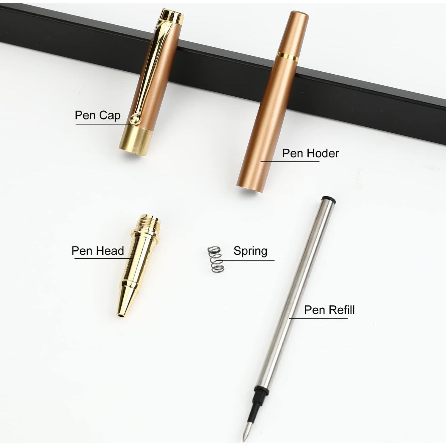 Bolígrafo de Lujo YIVONKA Oro Rosa 0.5mm Recarga Negra