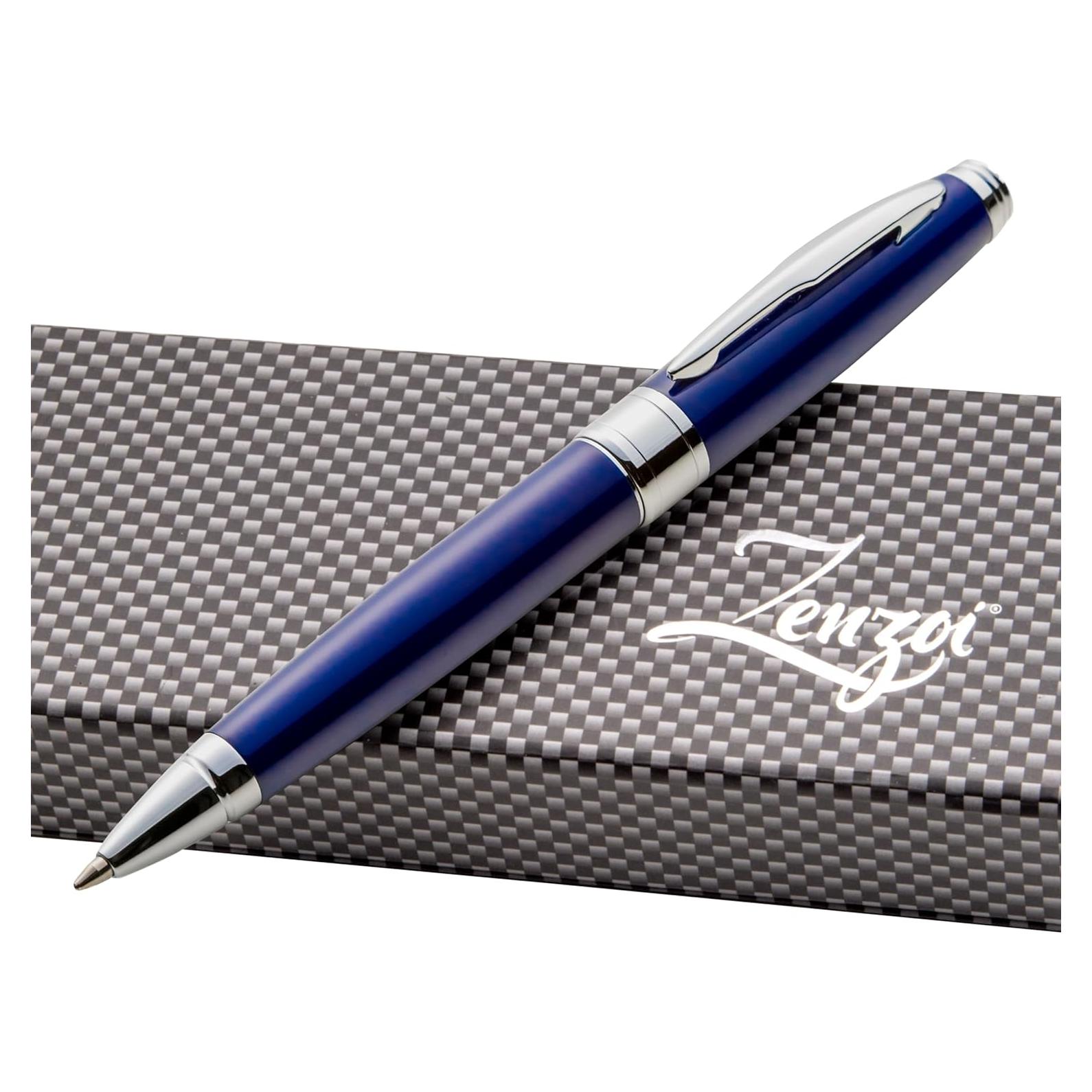Conjunto de bolígrafos ZenZoi de lujo con recargas - Azul