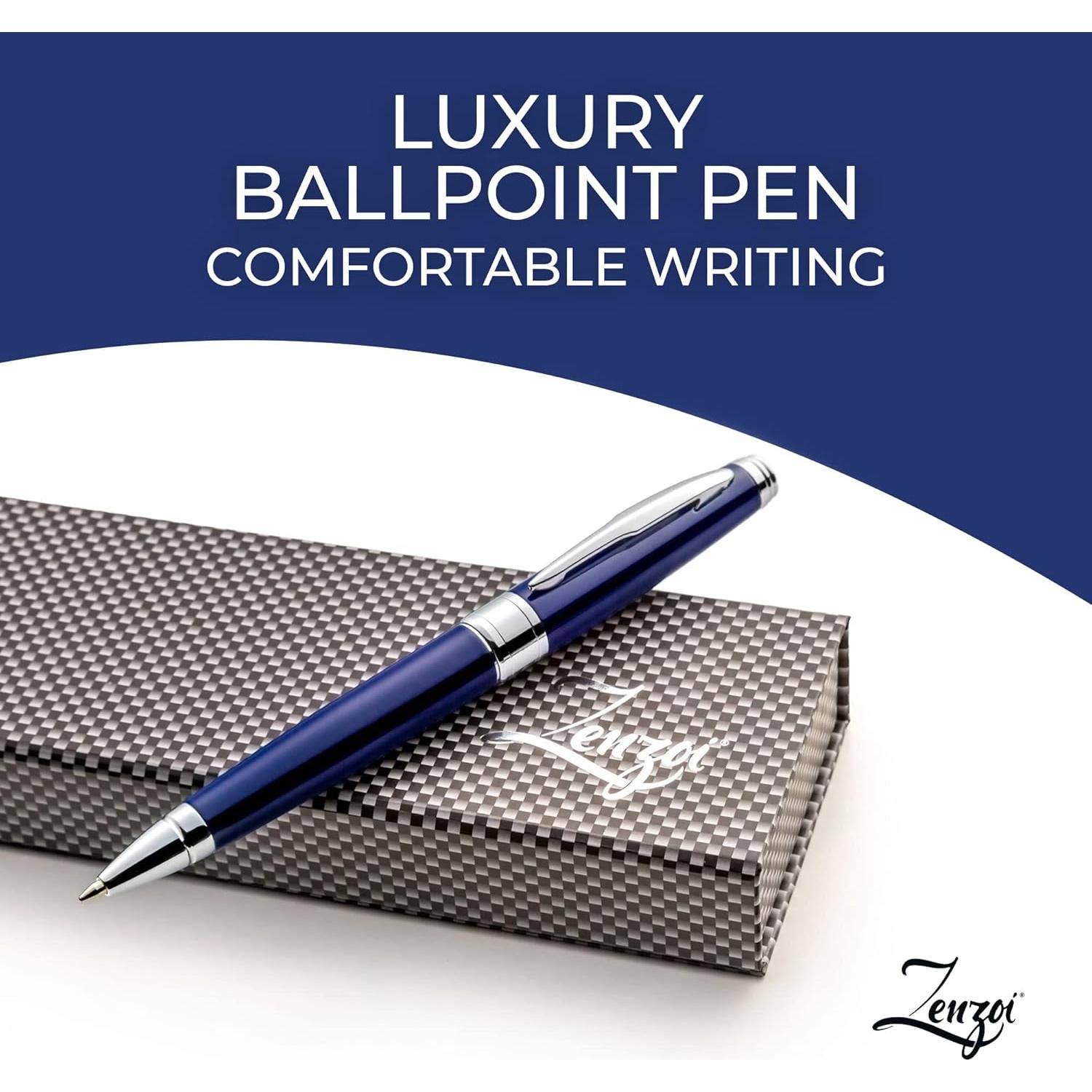 Conjunto de bolígrafos ZenZoi de lujo con recargas - Azul